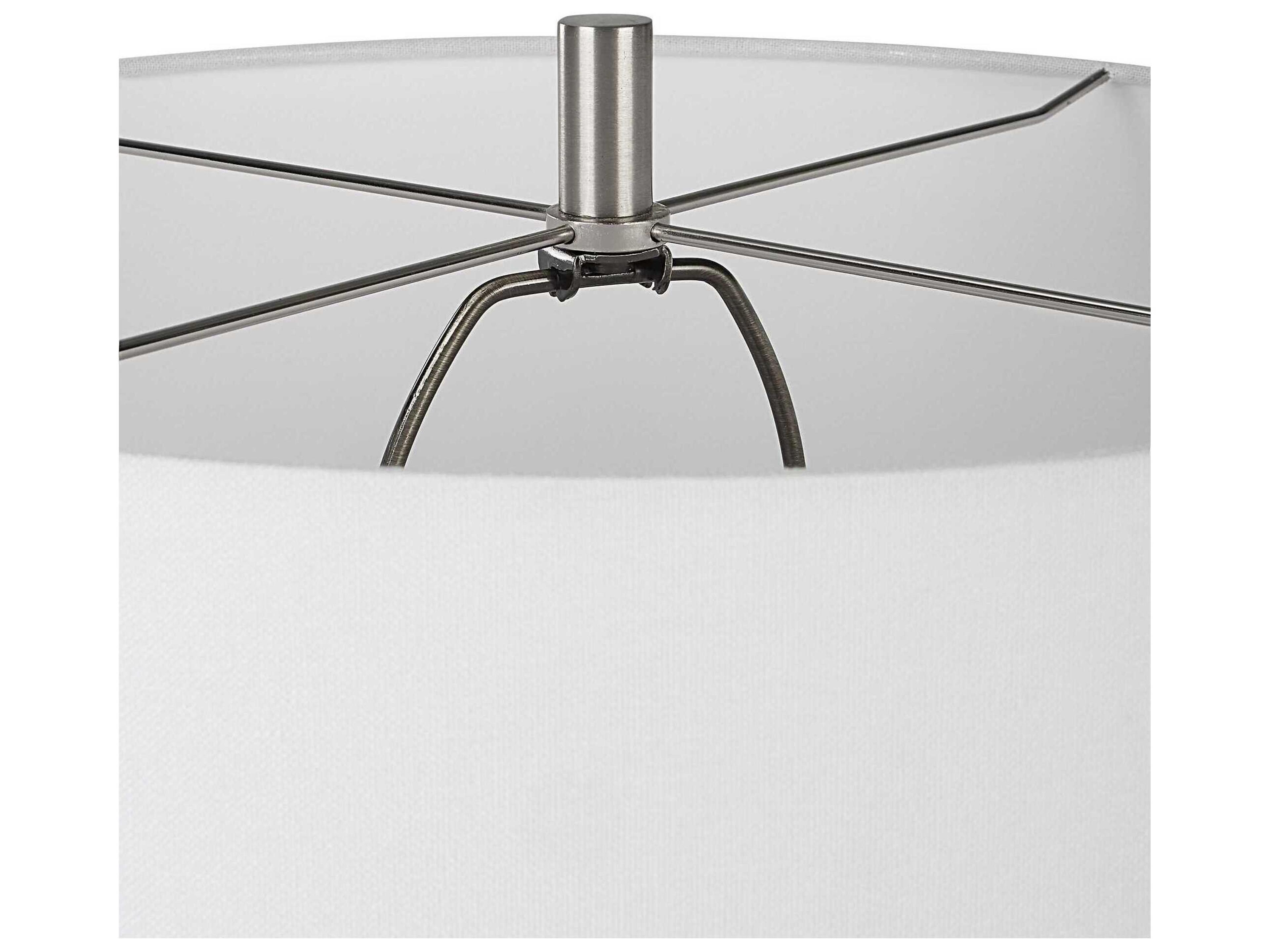 Uttermost Scouts Round Hardback Shade Gray Buffet Lamp