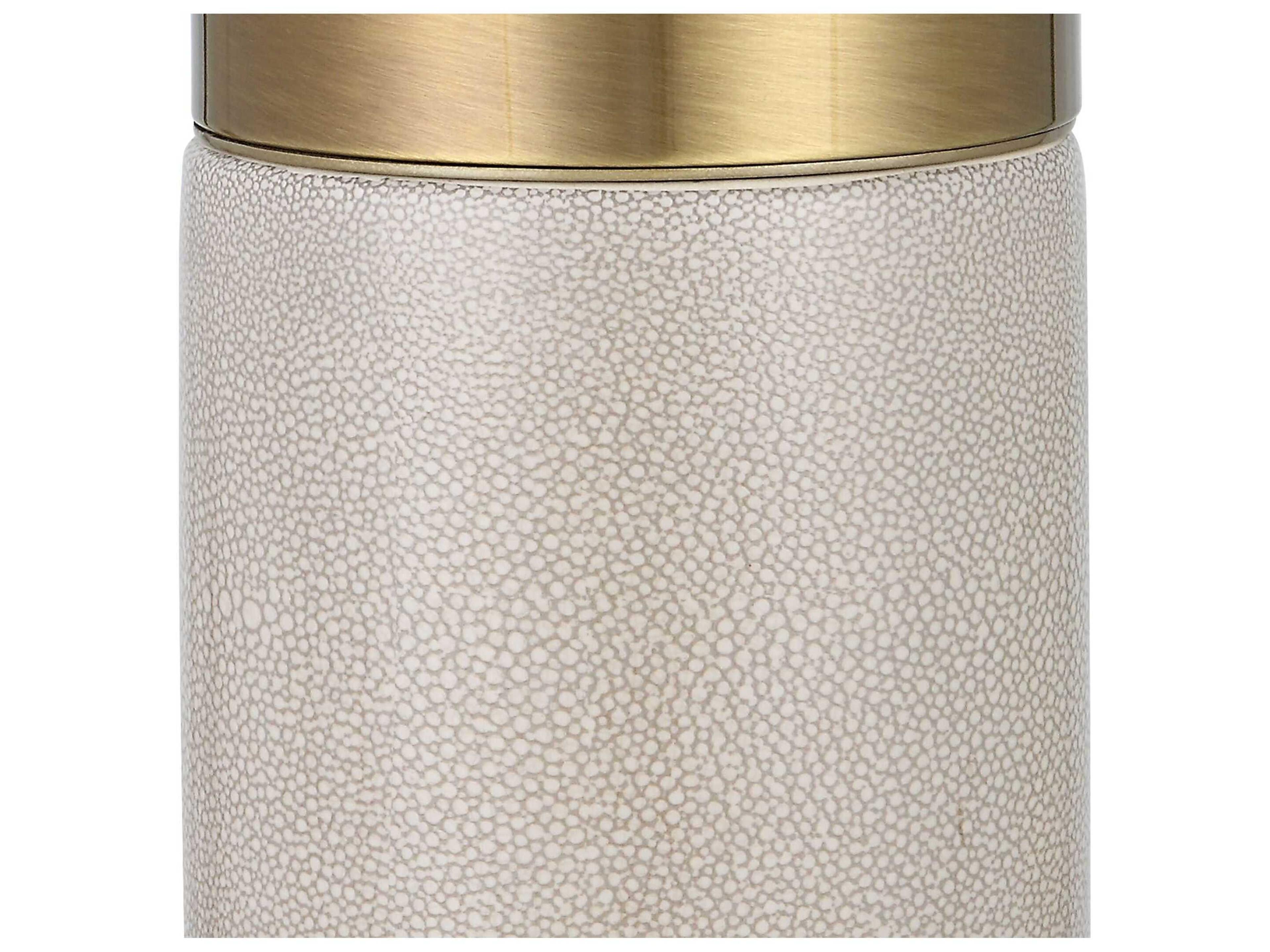 Uttermost Adelia Light Gray Round Drum Hardback Shade Gold Buffet Lamp