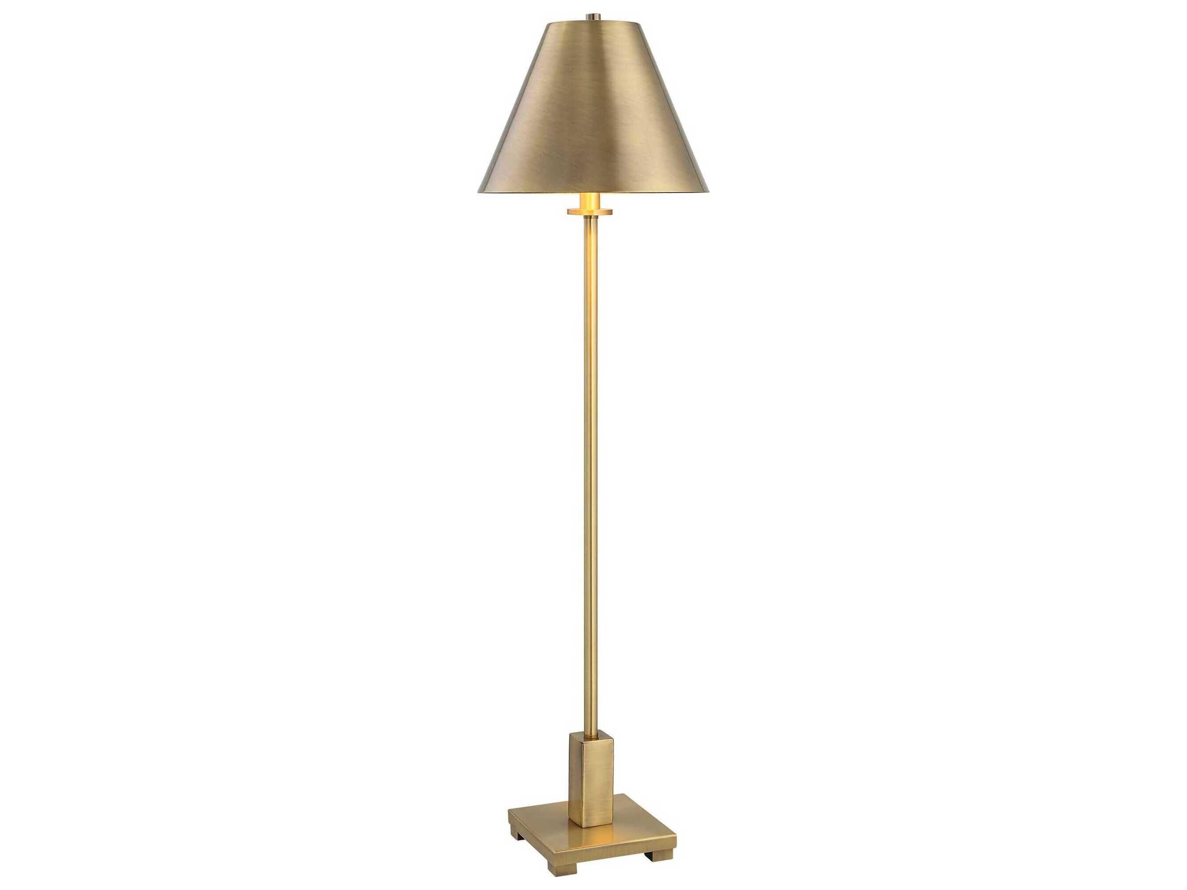 Pilot Brushed Brass Metal Buffet Lamp