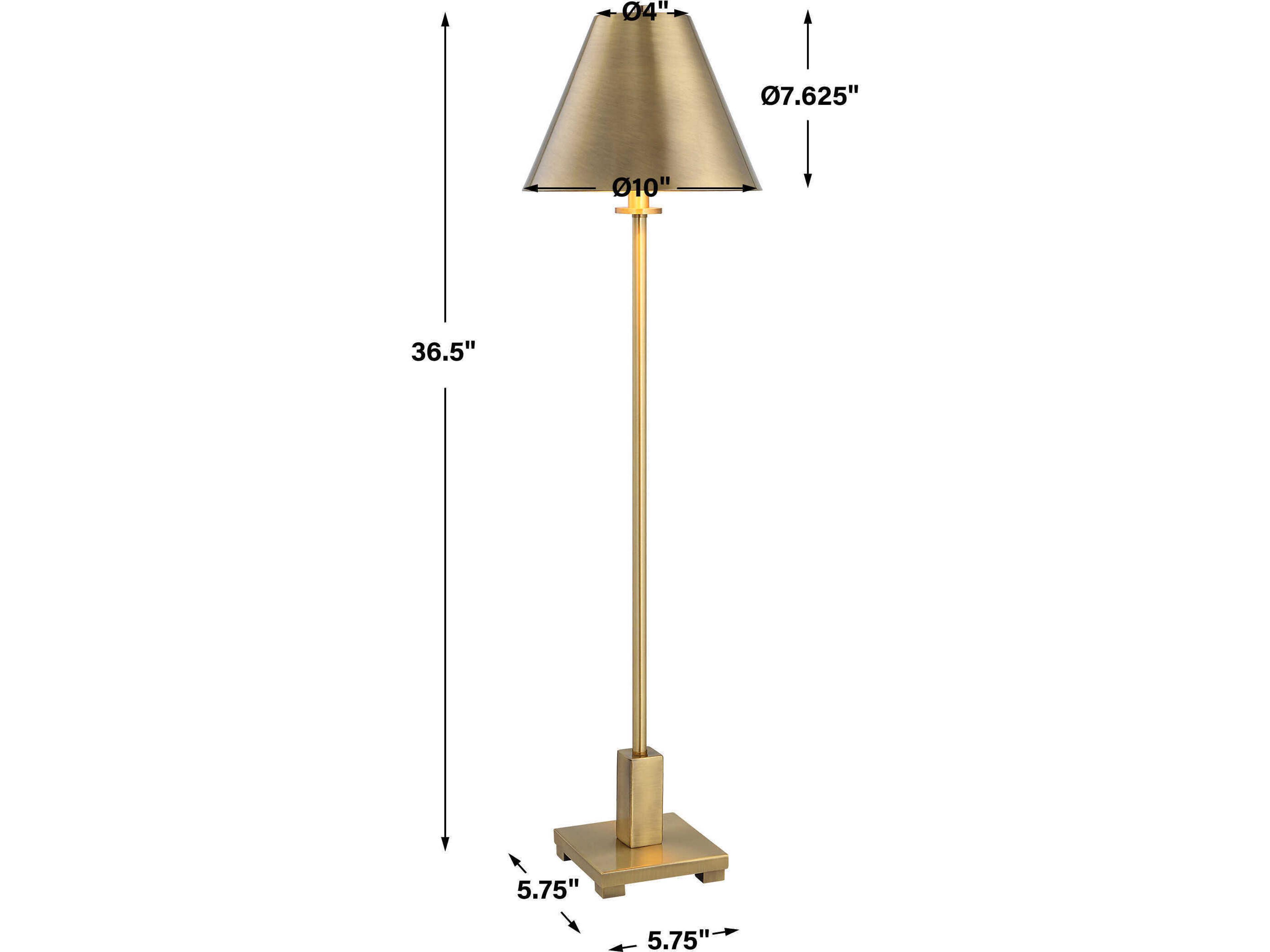 Uttermost Pilot Brushed Brass Metal Buffet Lamp