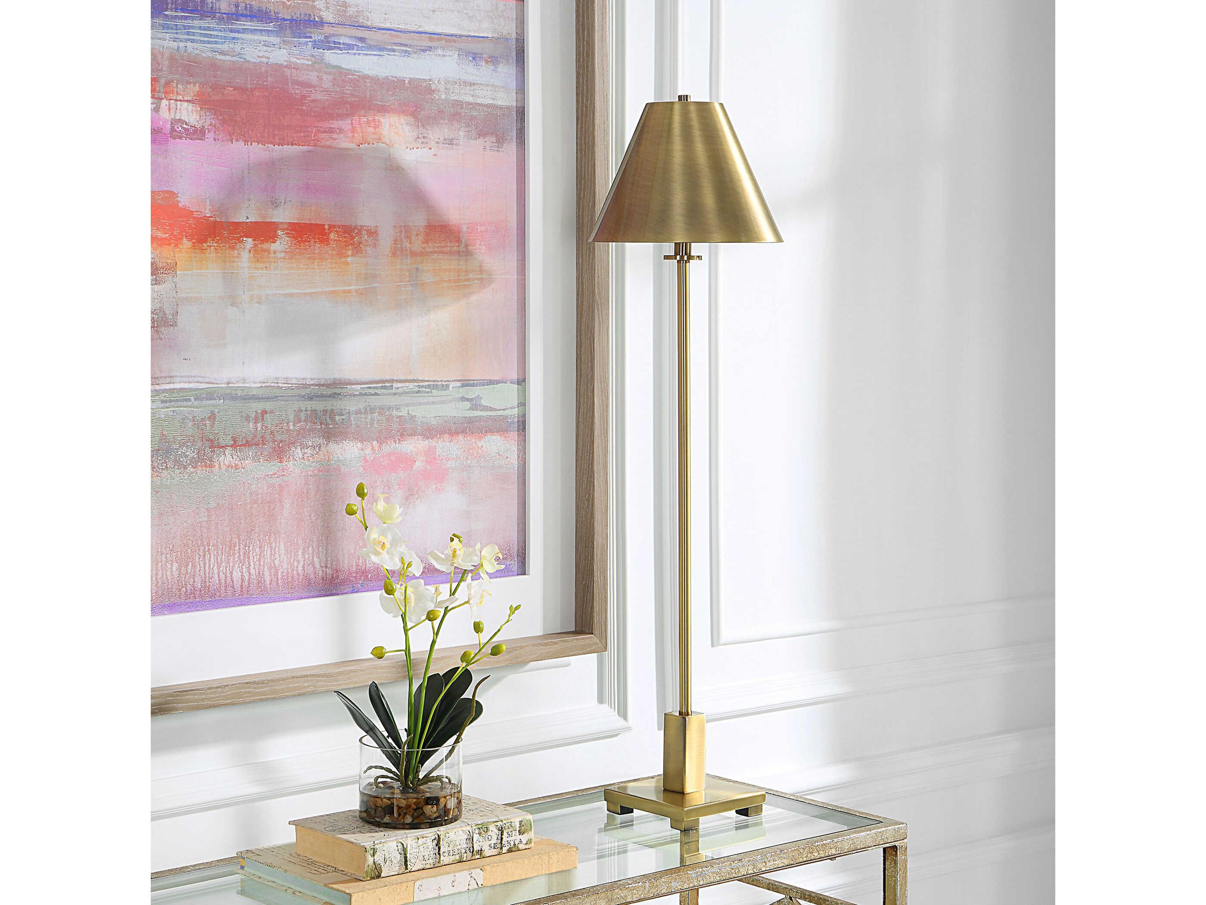 Uttermost Pilot Brushed Brass Metal Buffet Lamp