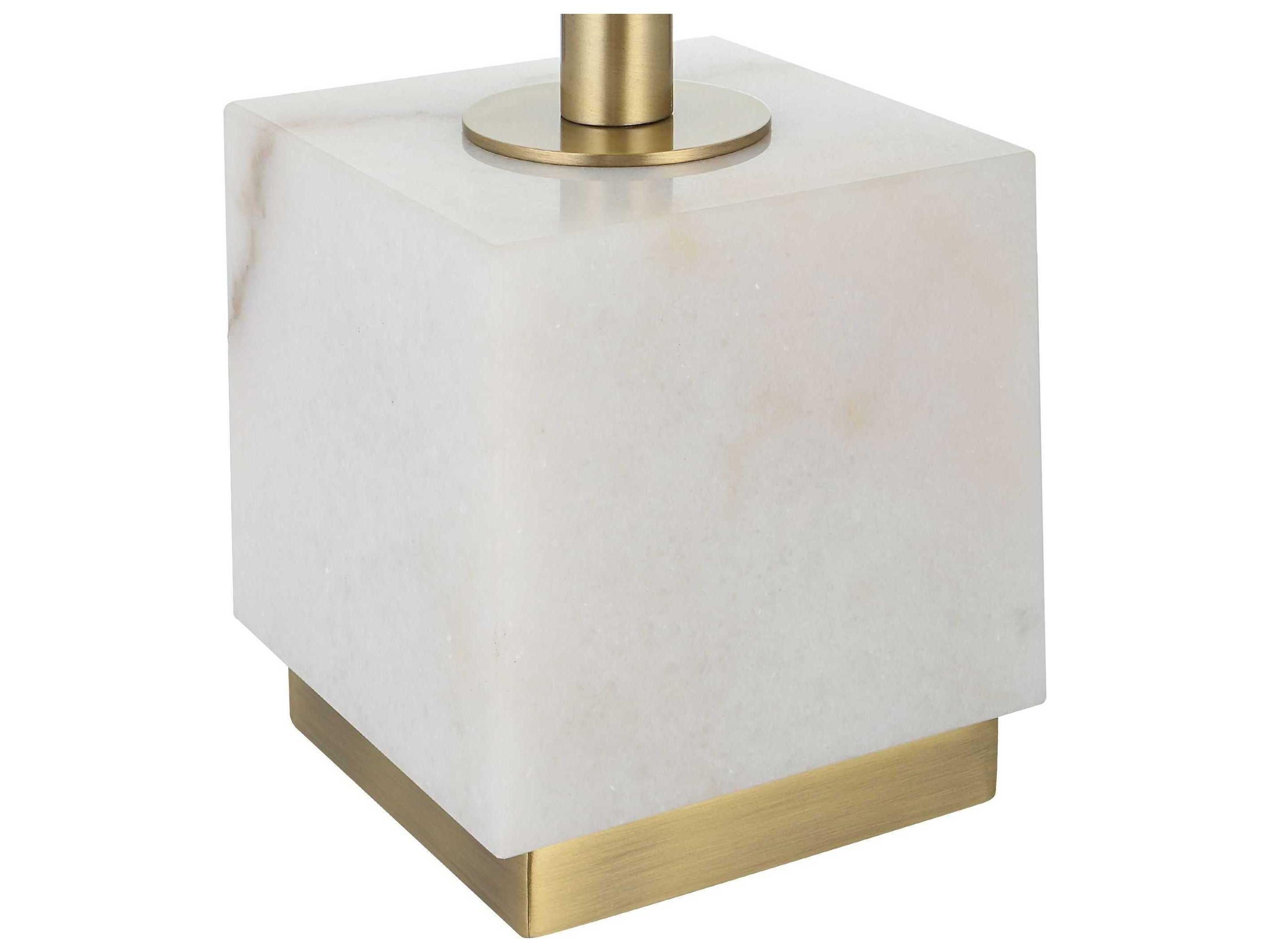 Uttermost Escort Brushed Brass Square Shade Buffet Lamp