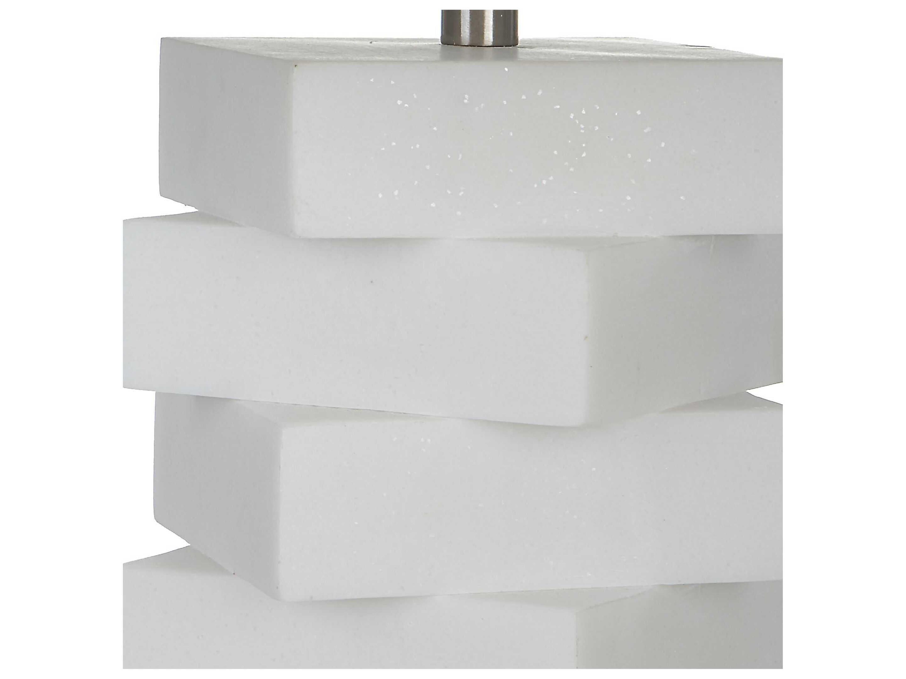 Uttermost Ascent White Round Hardback Drum Table Lamp