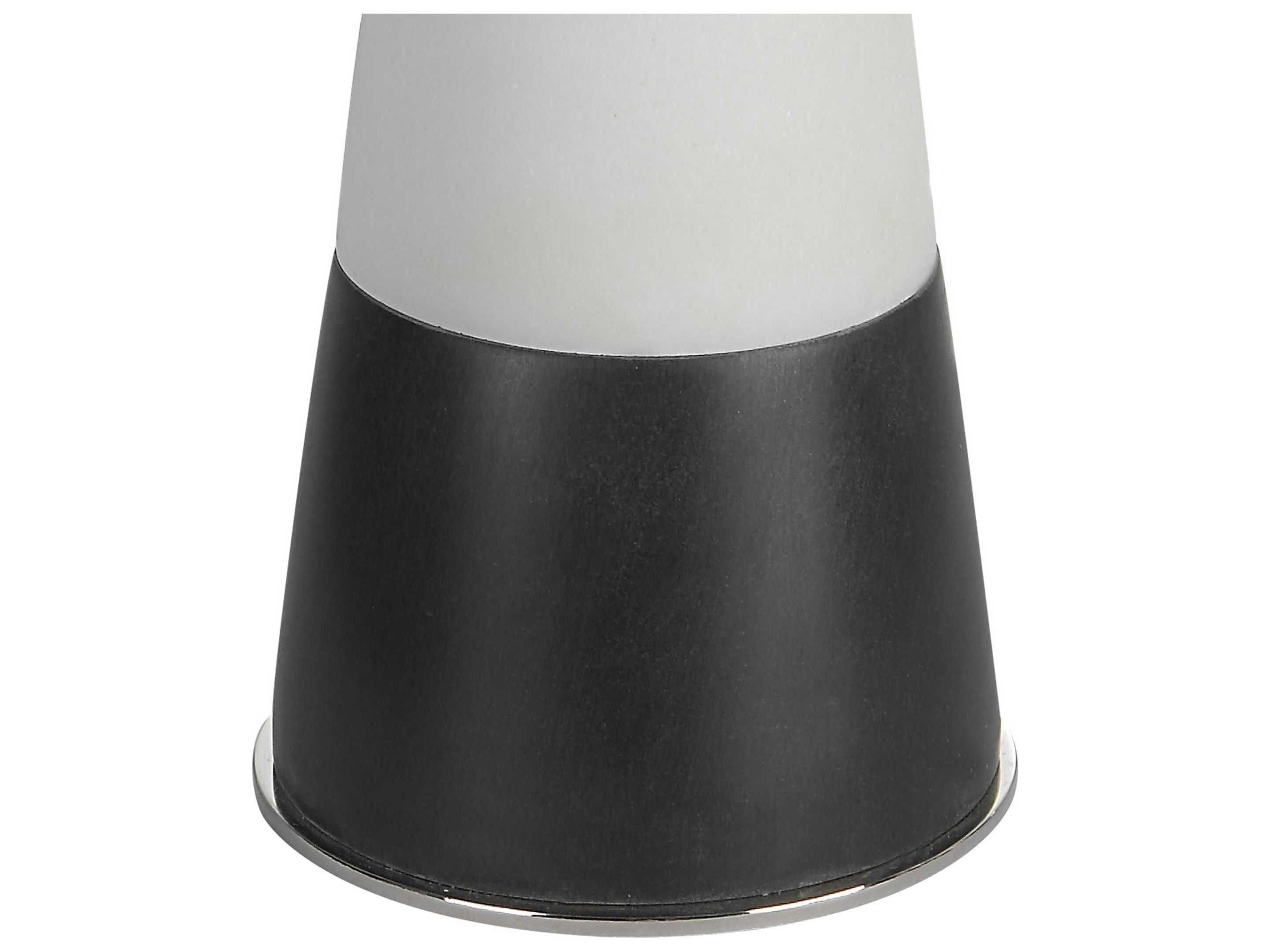 Uttermost Bandeau Black White Round Hardback Drum Buffet Lamp