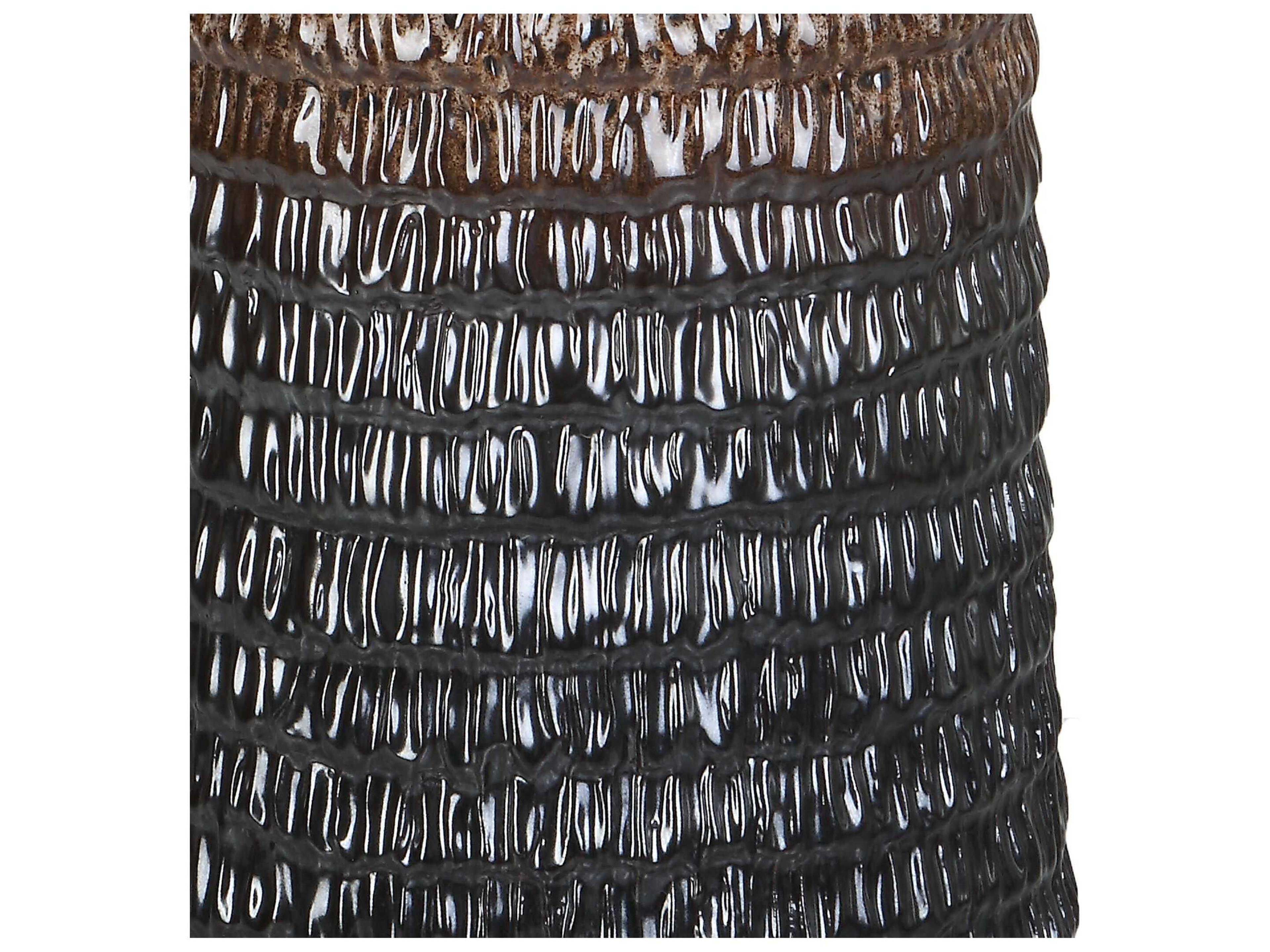 Uttermost Padma Mottled Ombre Round Hardback Shade Brown Buffet Lamp