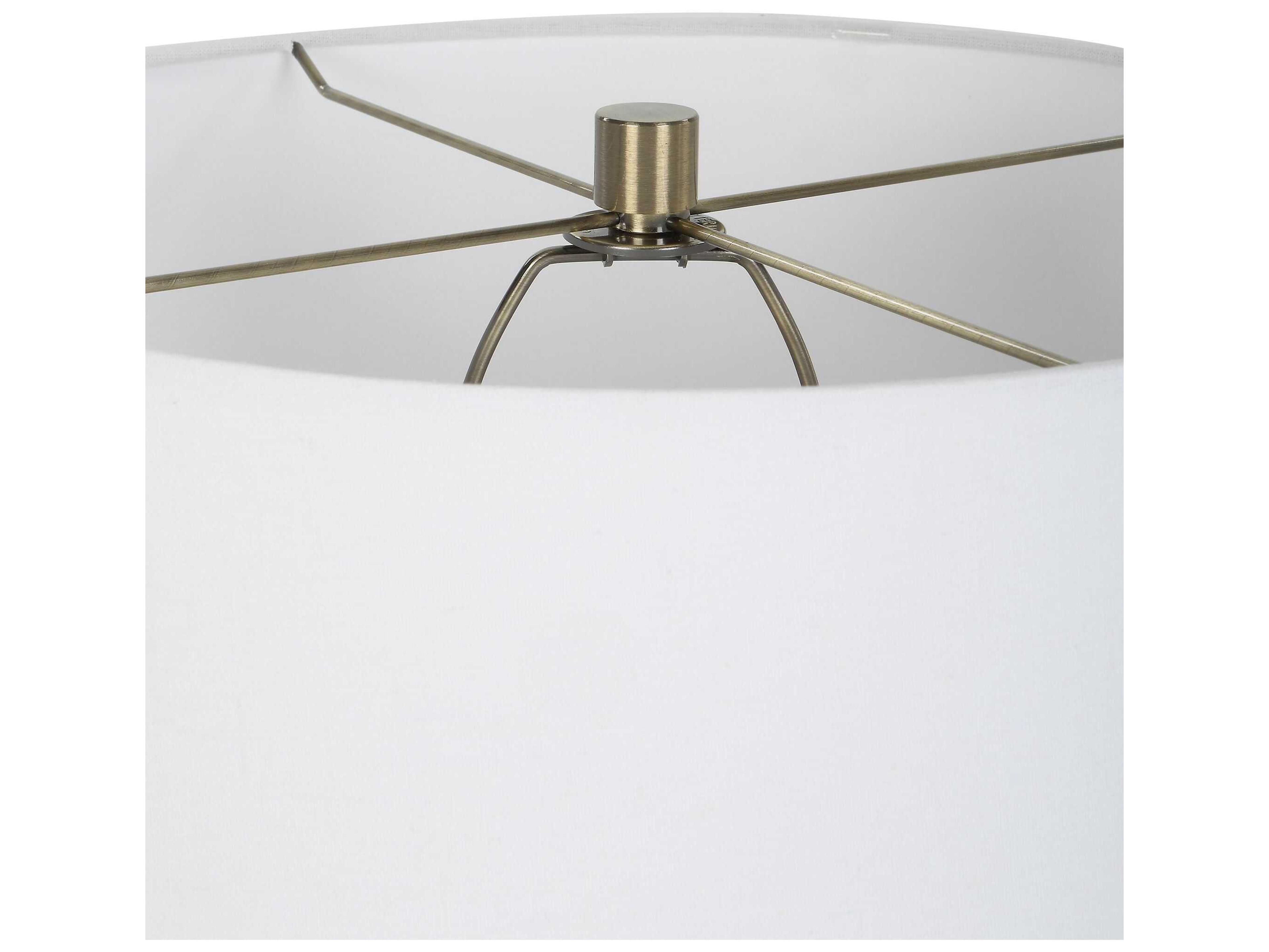 Uttermost Padma Mottled Ombre Round Hardback Shade Brown Buffet Lamp