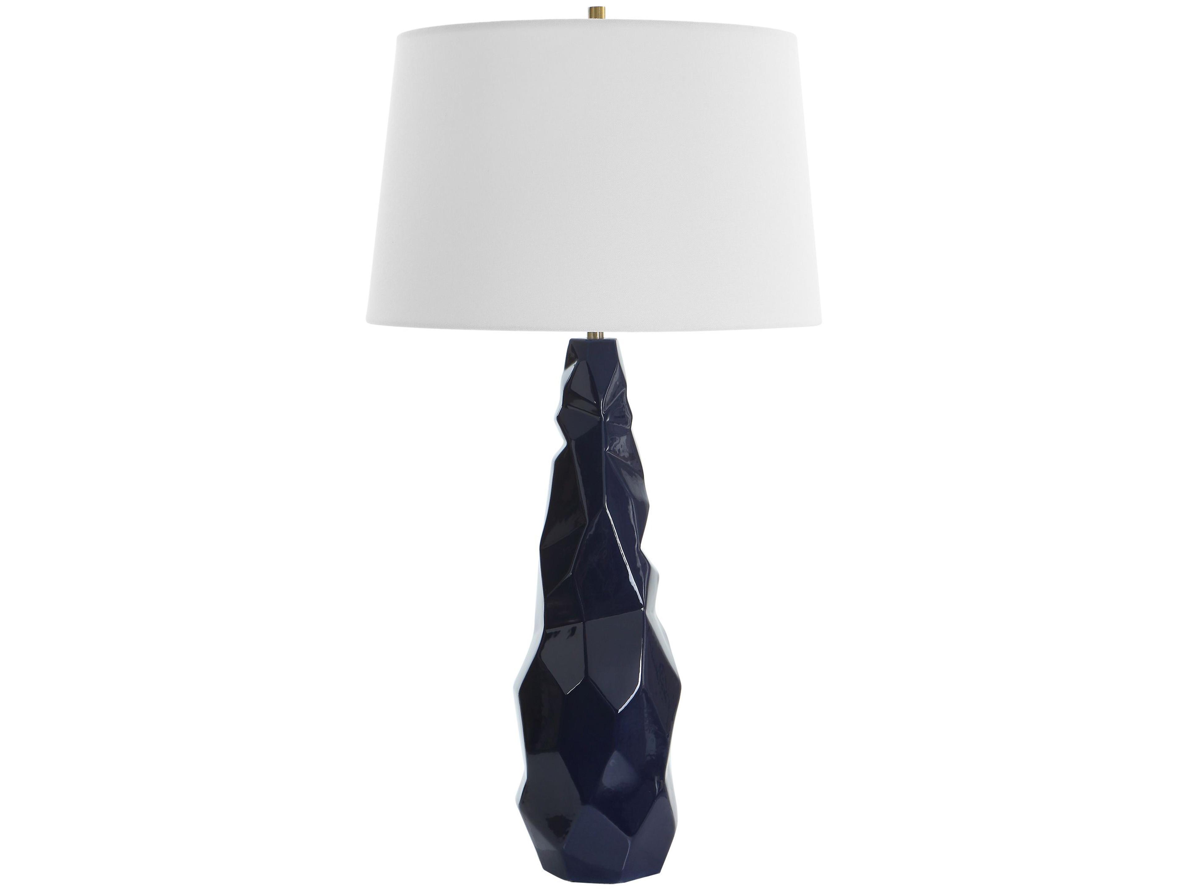 Uttermost Kavos Navy Blue Rectangle Hardback Buffet Lamp