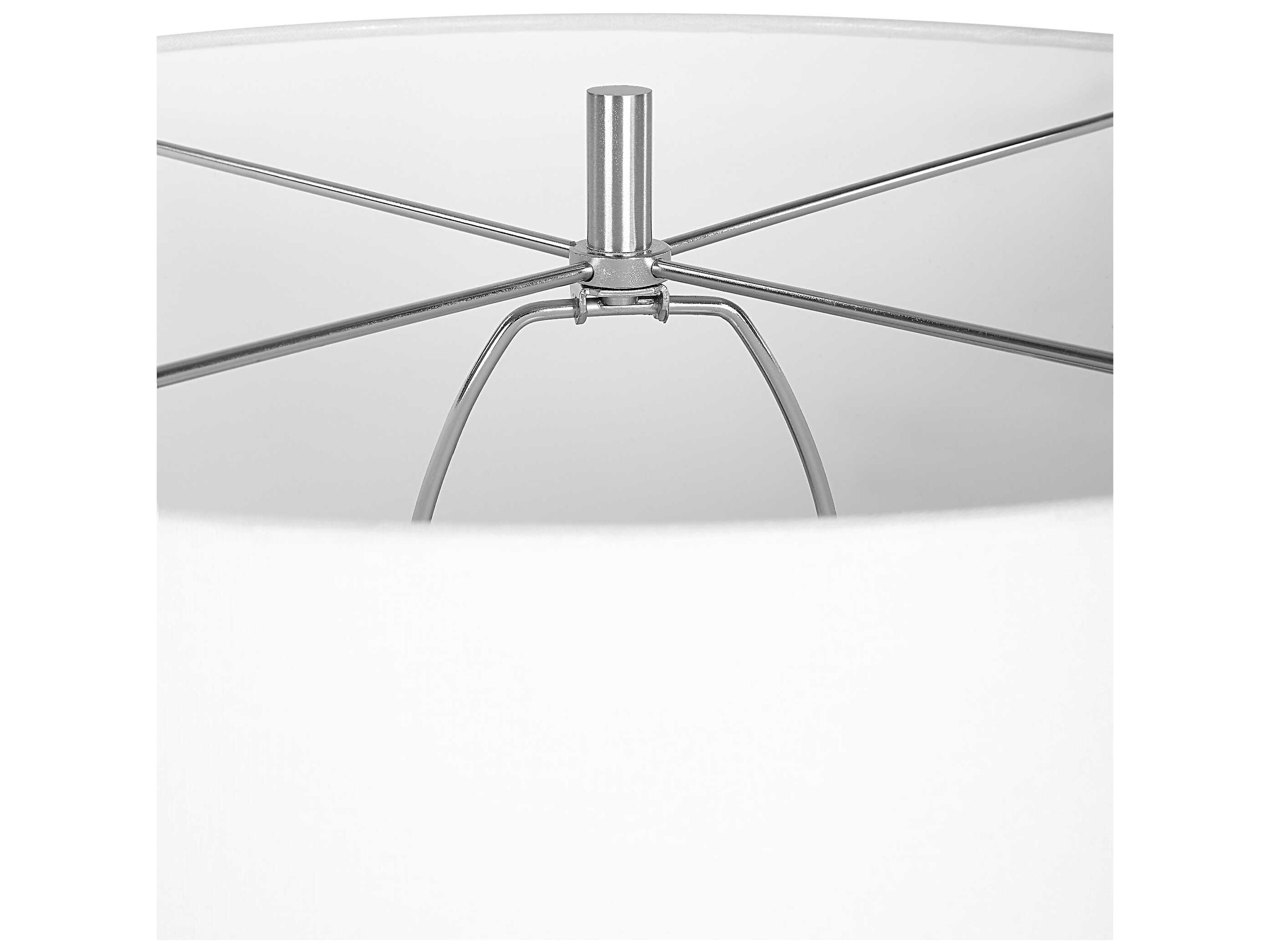 Uttermost Laced Up Seam Foam Round Drum Hardback Green Crystal Buffet Lamp