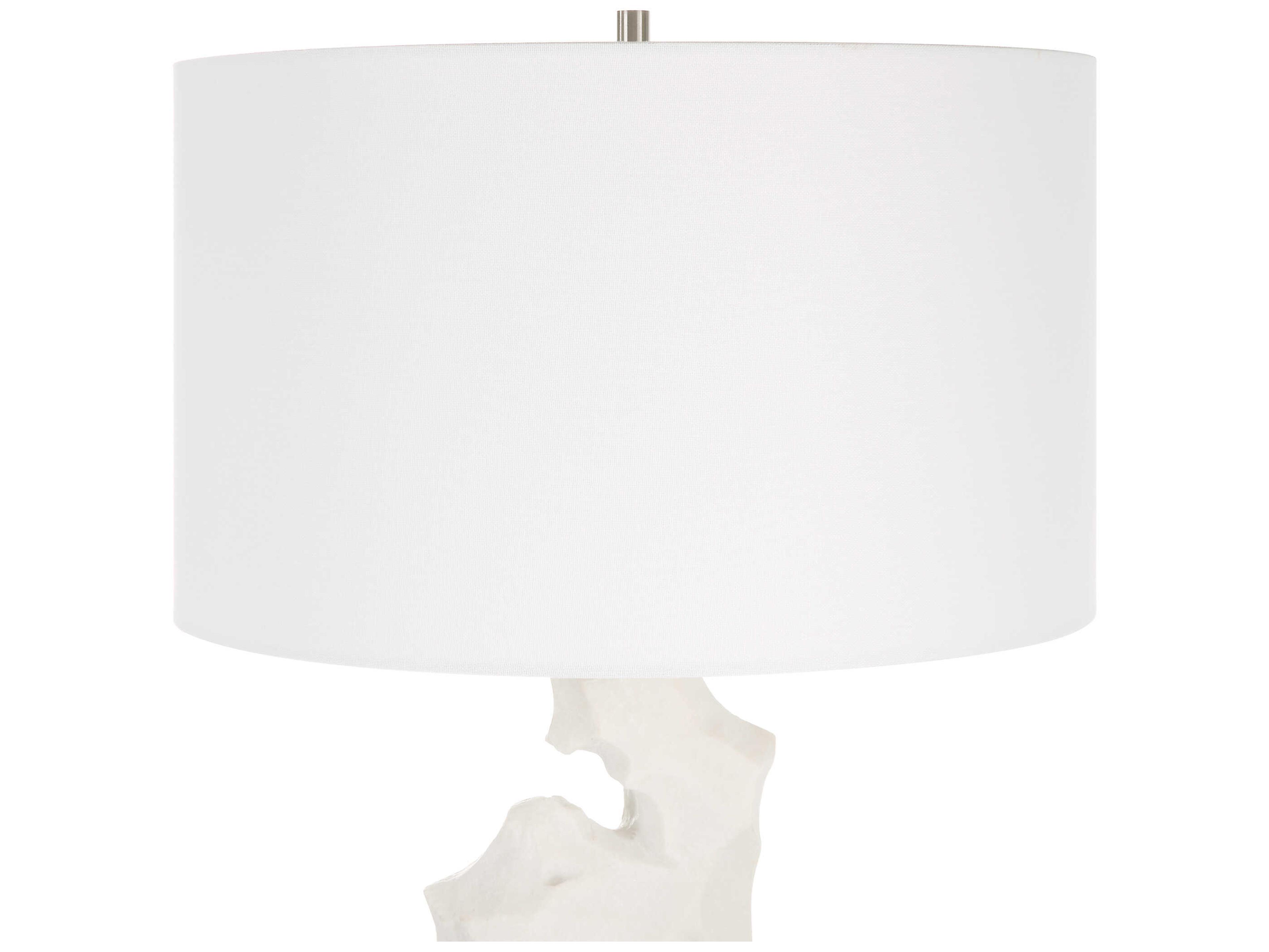 Uttermost Remnant White Round Drum Hardback Shade Buffet Lamp
