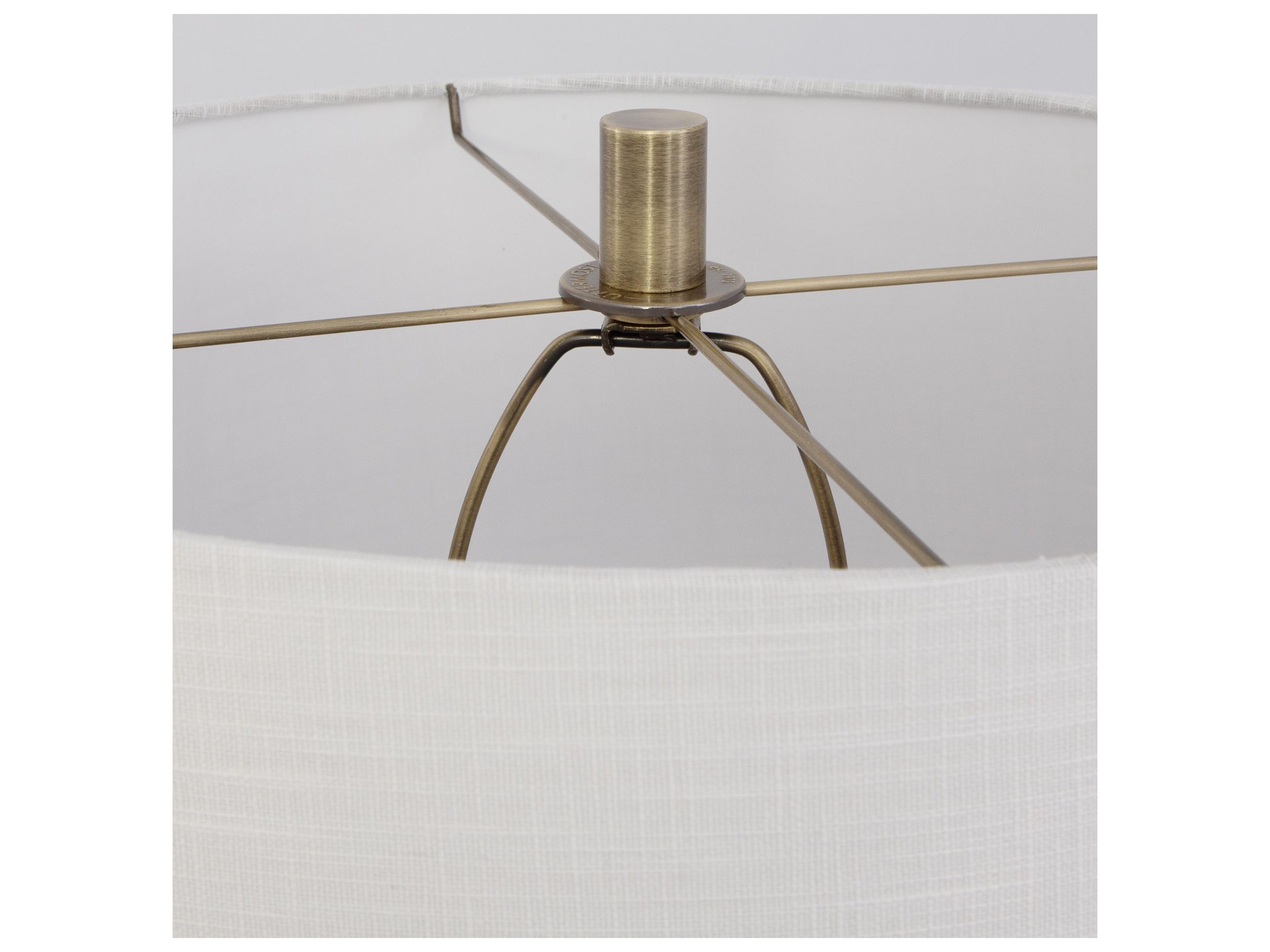 Uttermost Zade Distressed Blue Round Hardback Buffet Lamp