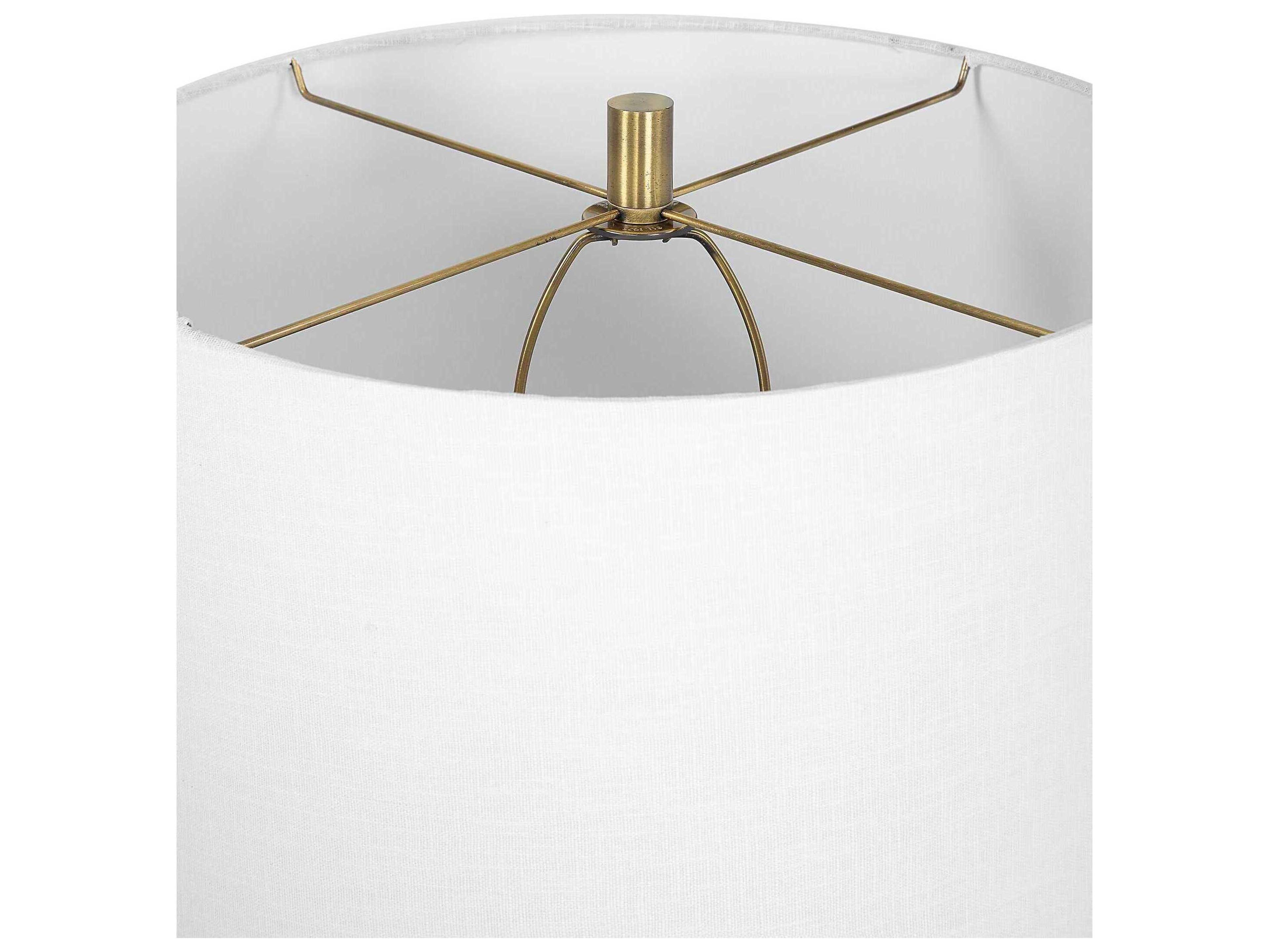 Uttermost Zade Distressed Blue Round Hardback Buffet Lamp