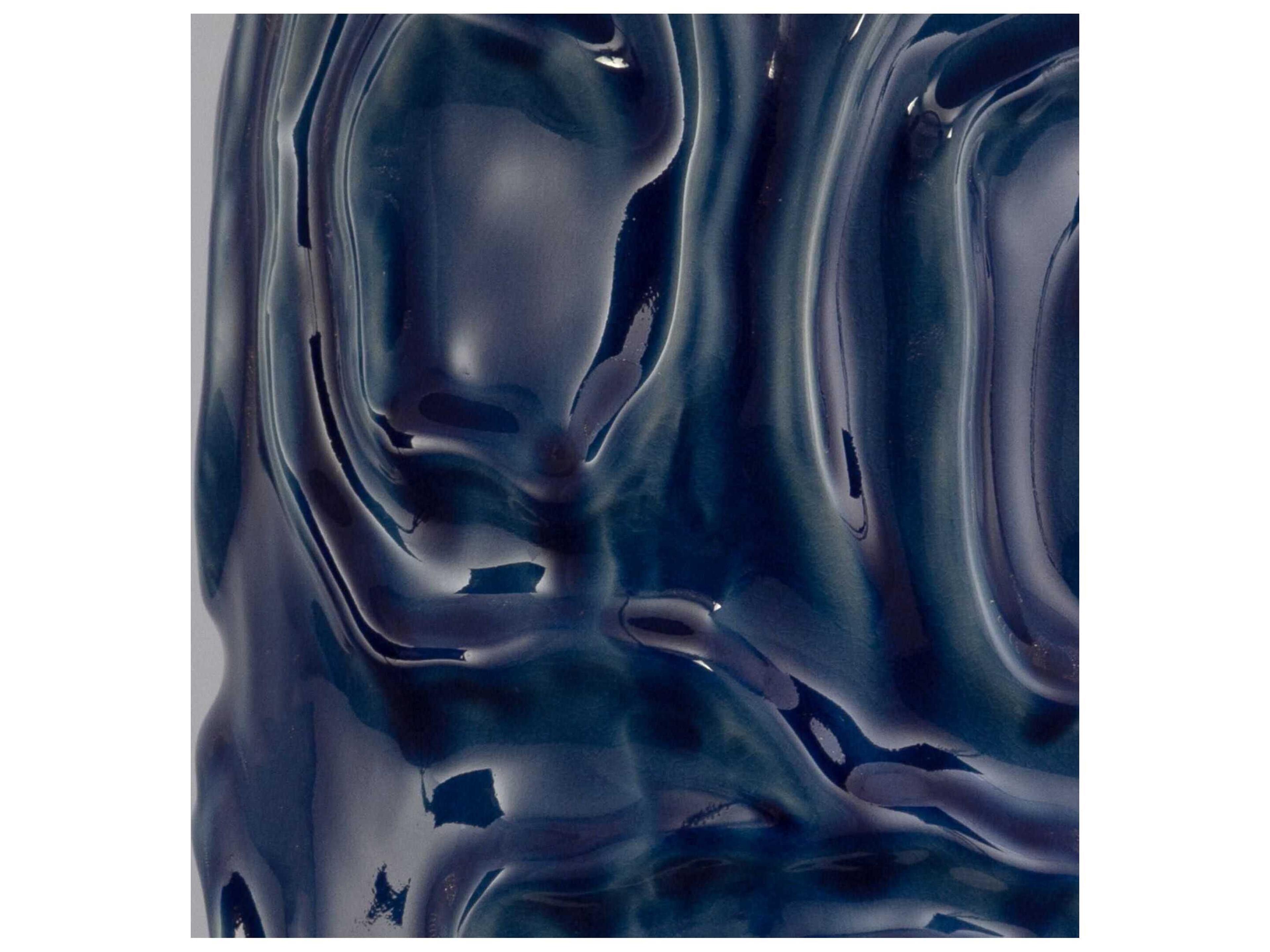 Uttermost Zade Distressed Blue Round Hardback Buffet Lamp