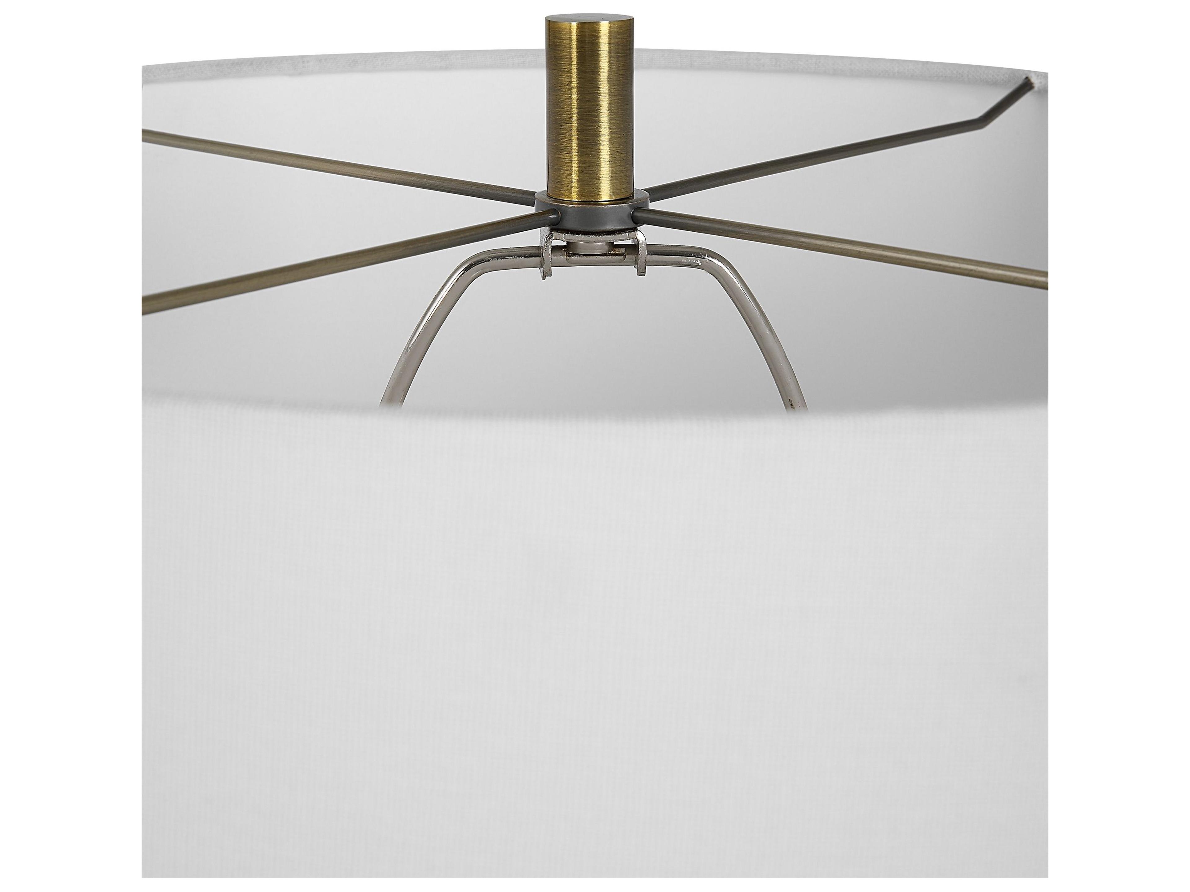 Uttermost Verdell Mottle Dark Mossy Green Round Hardback Buffet Lamp