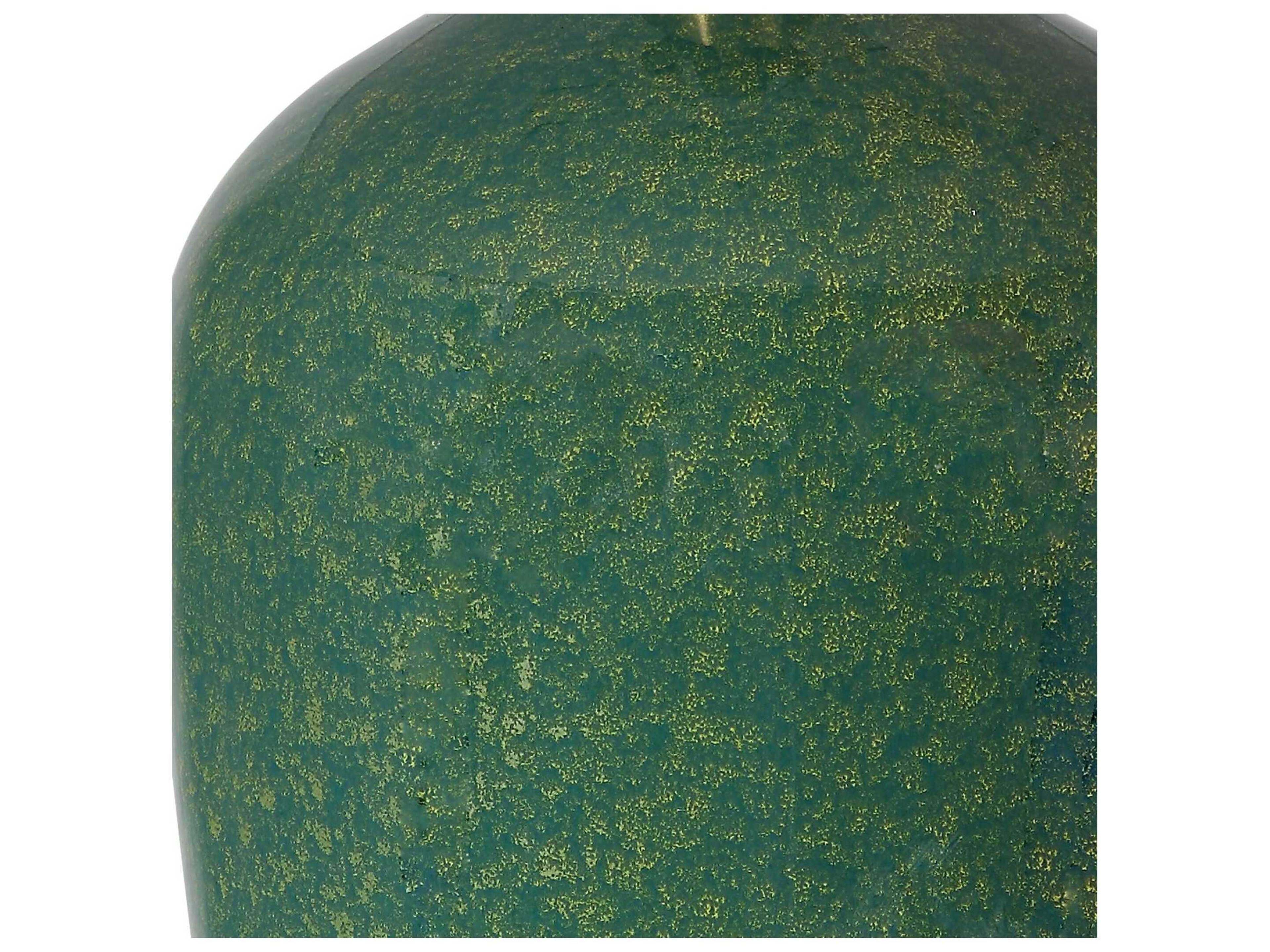 Uttermost Verdell Mottle Dark Mossy Green Round Hardback Buffet Lamp