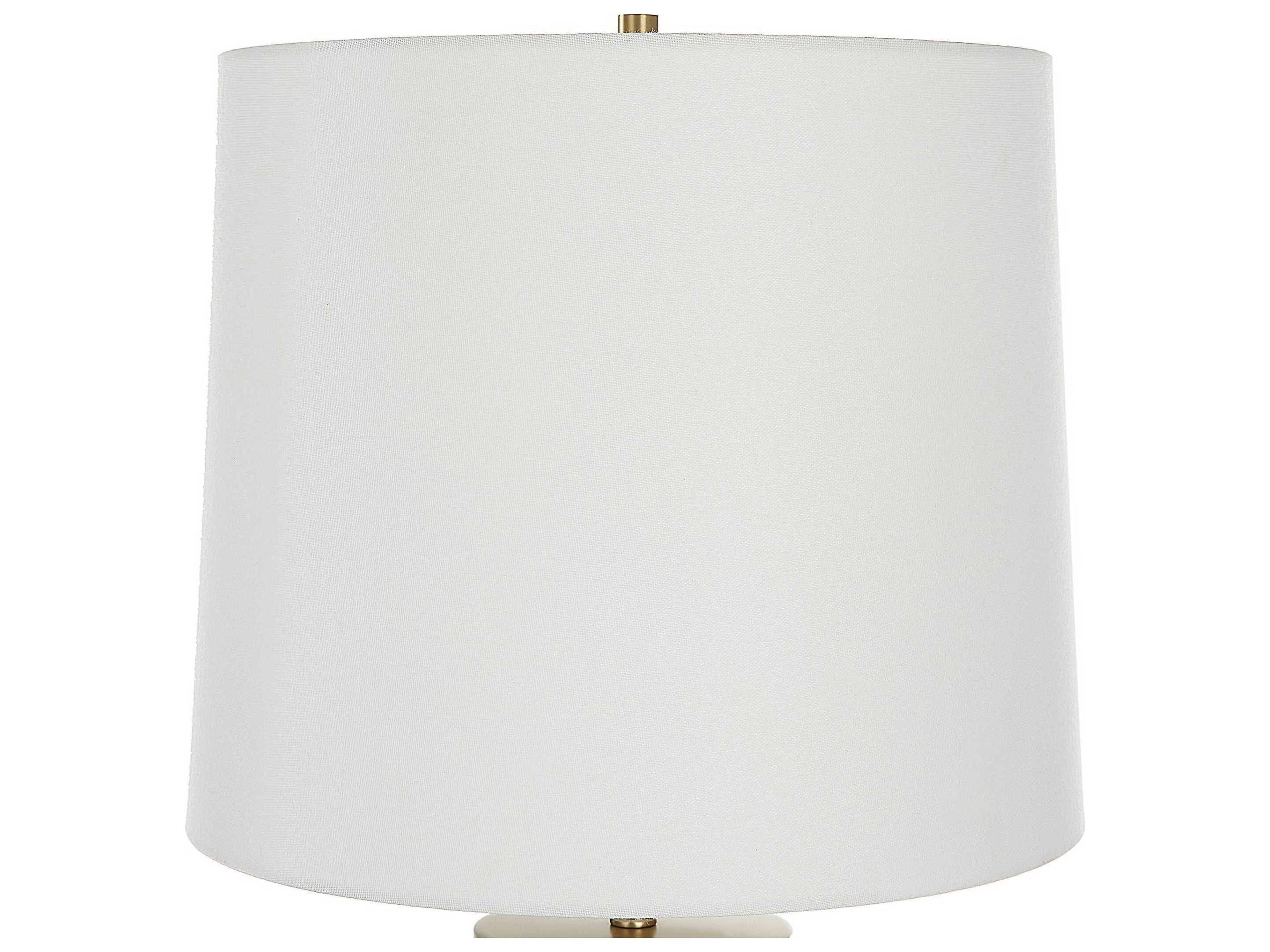 Uttermost Trentino Dark Emerald Green Tapered Round Hardback Glass Buffet Lamp