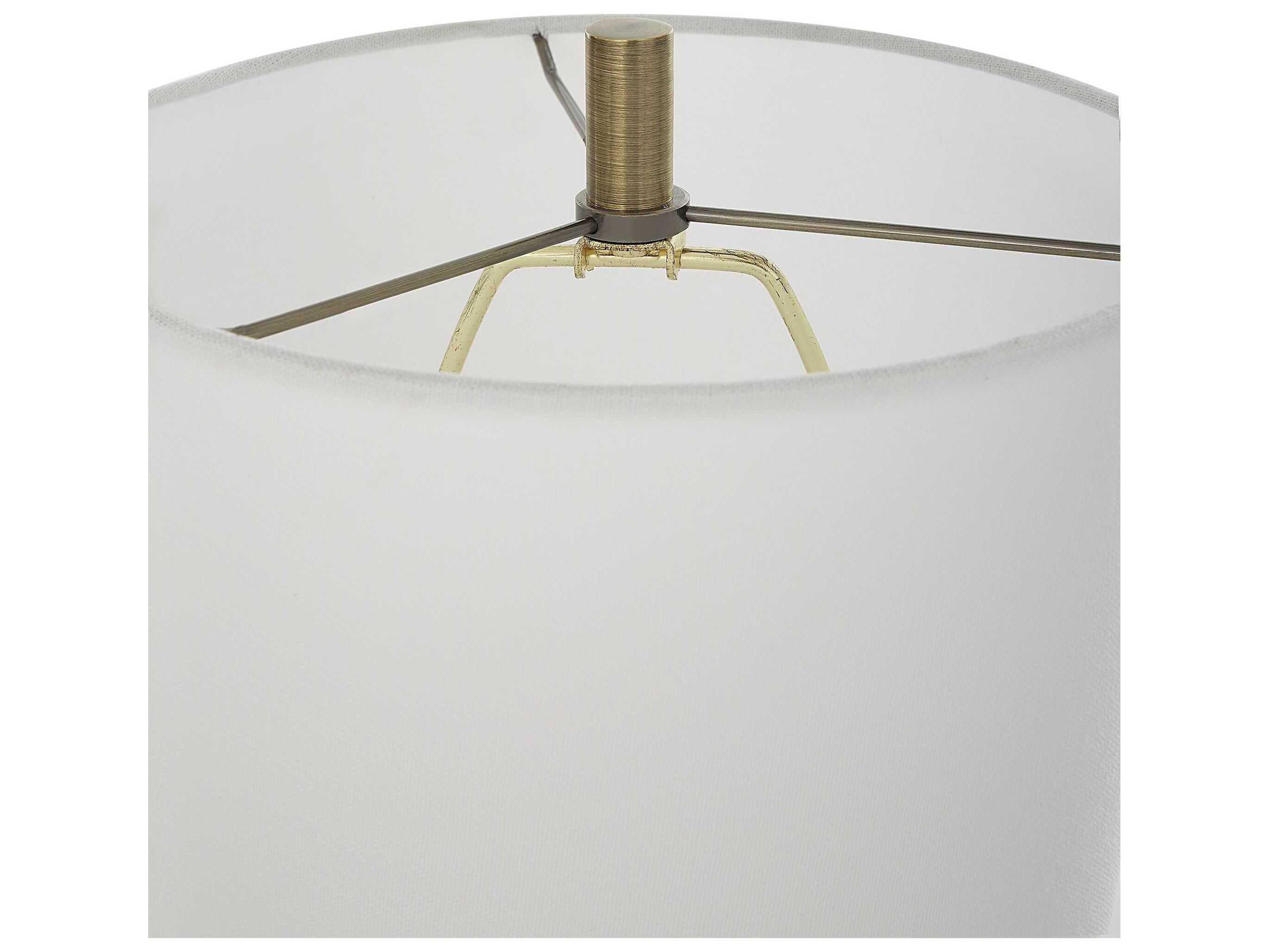 Uttermost Cypher Black Round Drum Hardback Buffet Lamp