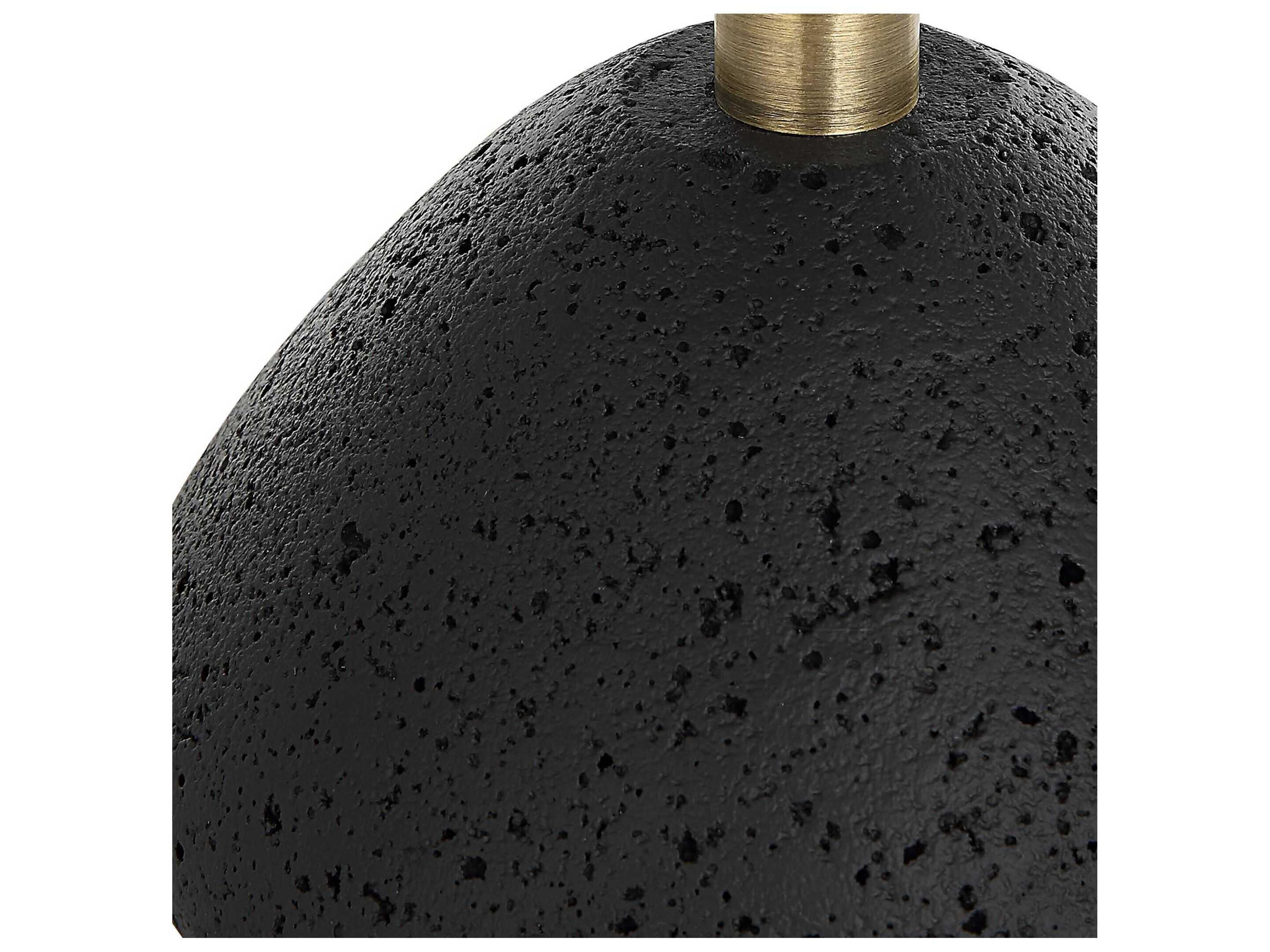 Uttermost Cypher Black Round Drum Hardback Buffet Lamp