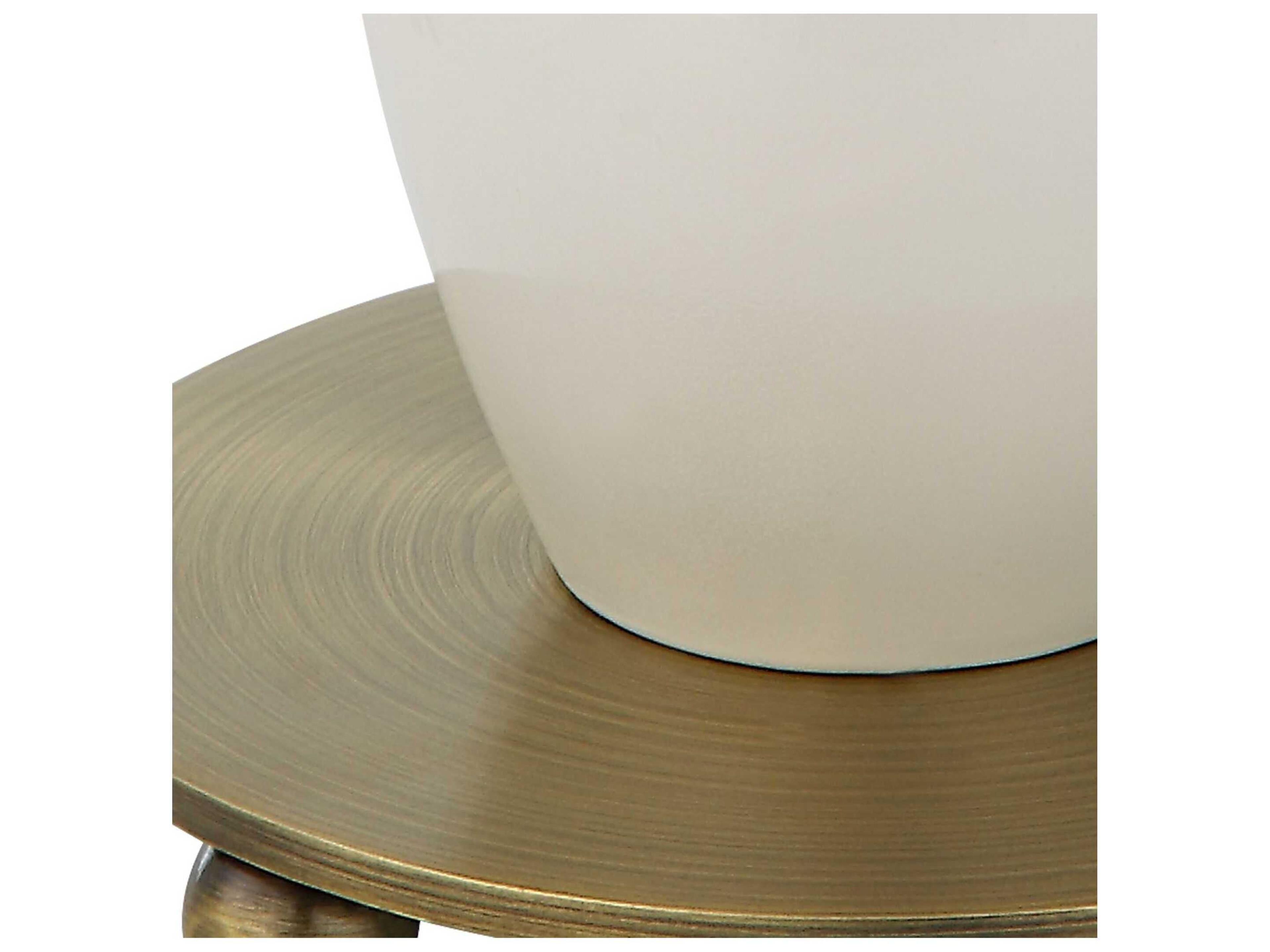 Uttermost Annora Glossy White Round Hardback Buffet Lamp