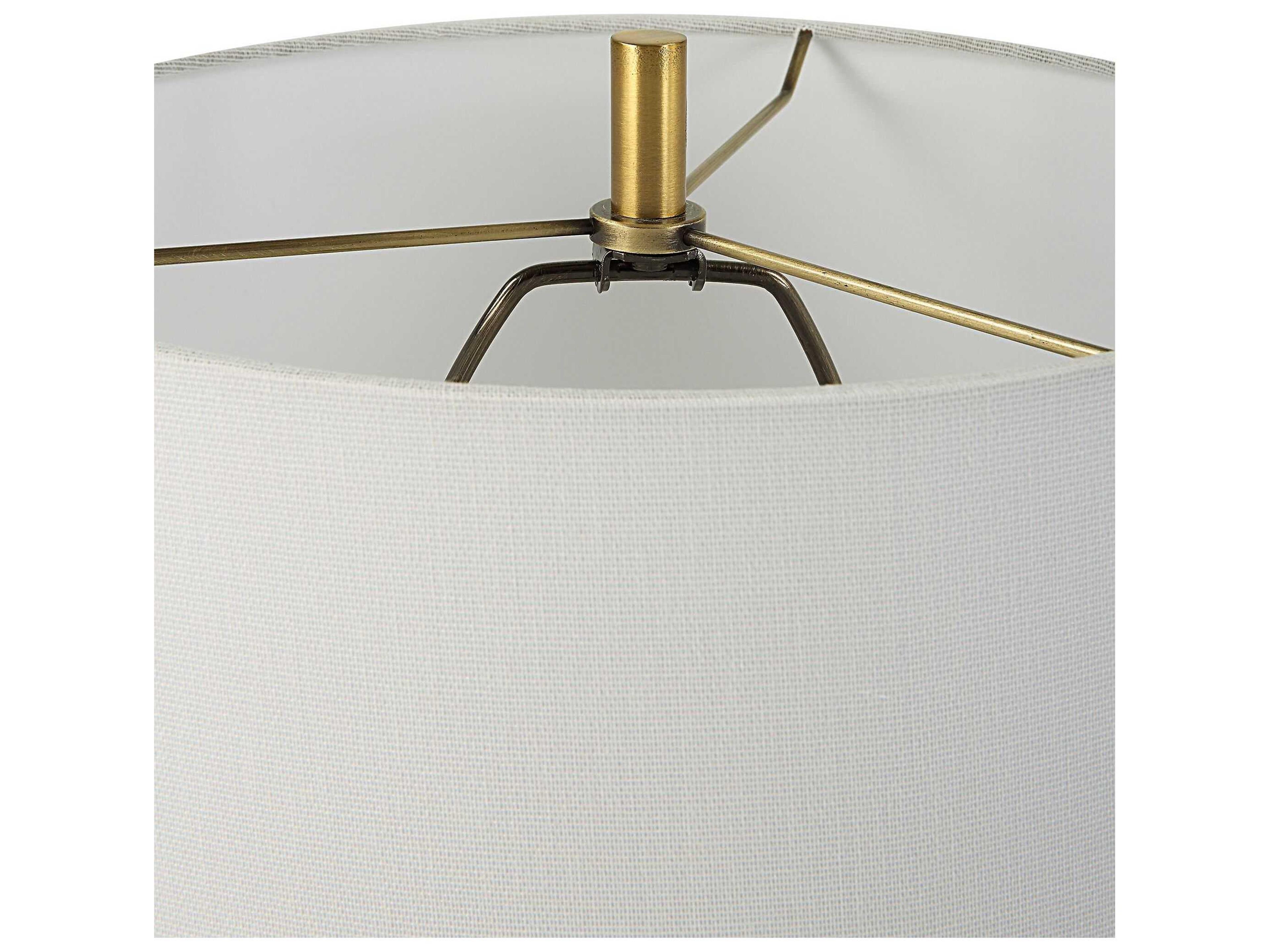 Uttermost Kaimana Aged Blue Round Hardback Buffet Lamp