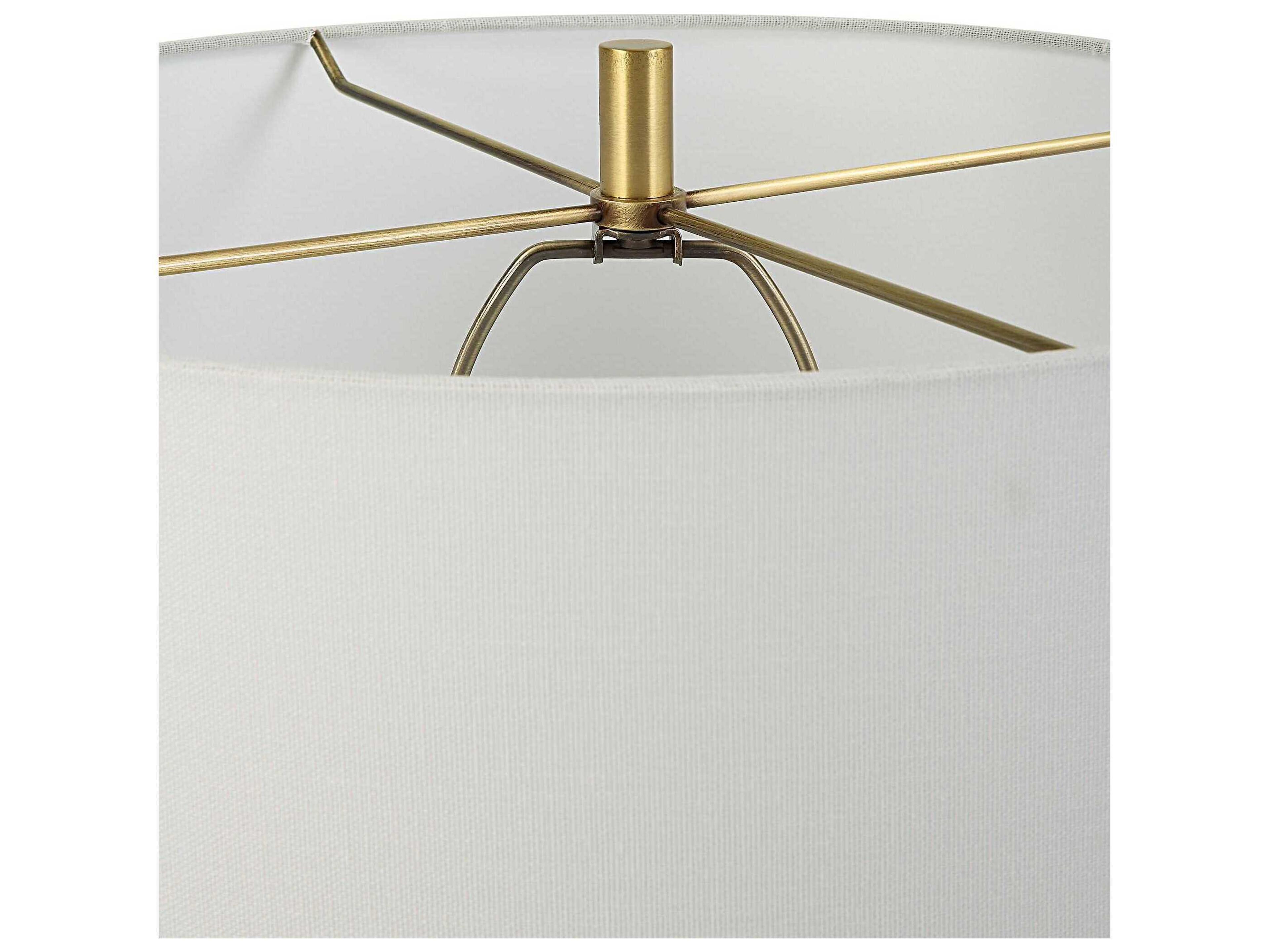 Uttermost Galeno Emerald Green Round Drum Hardback Buffet Lamp