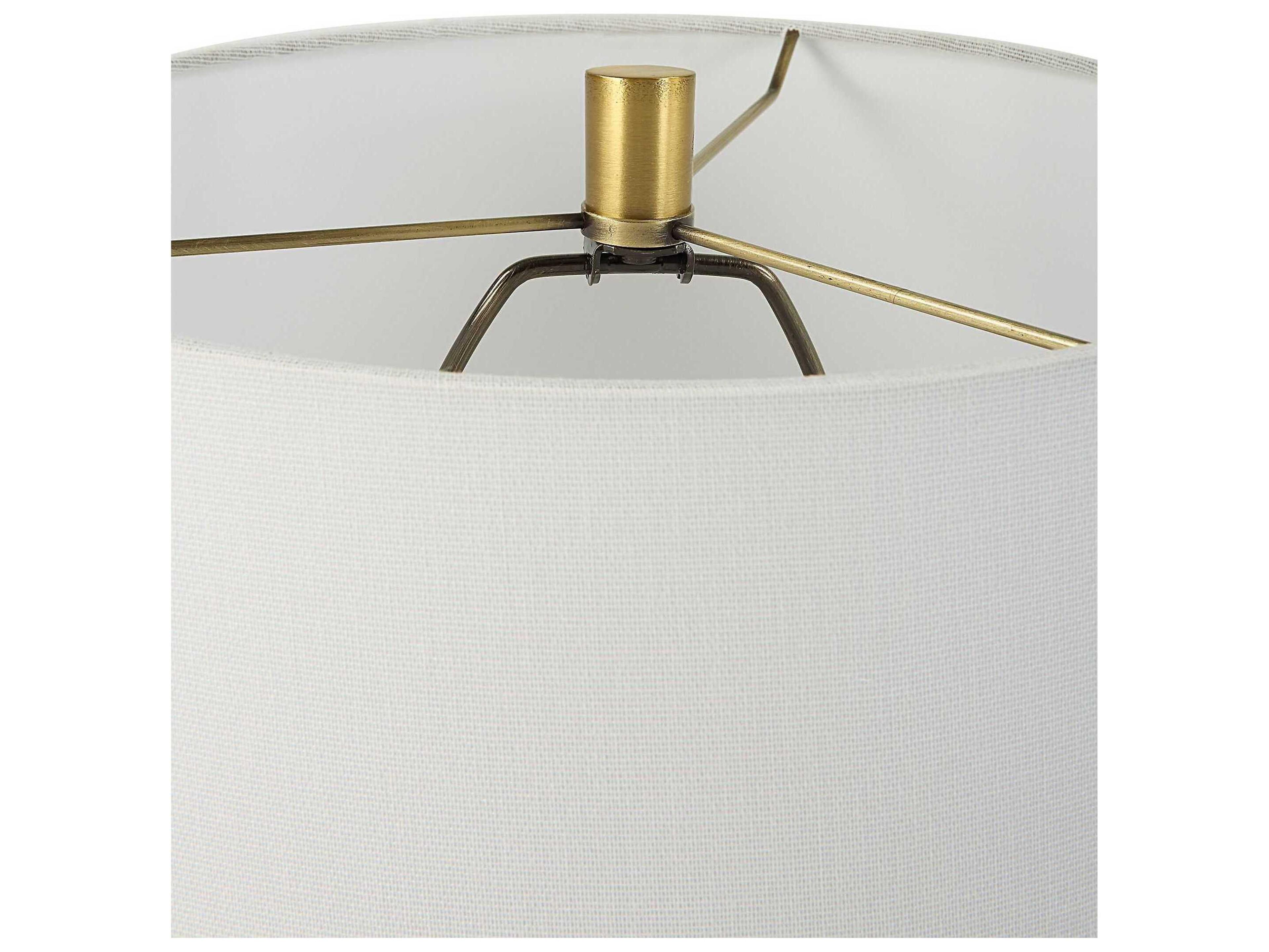 Uttermost Kendari Natural Round Drum Hardback Brown Table Lamp