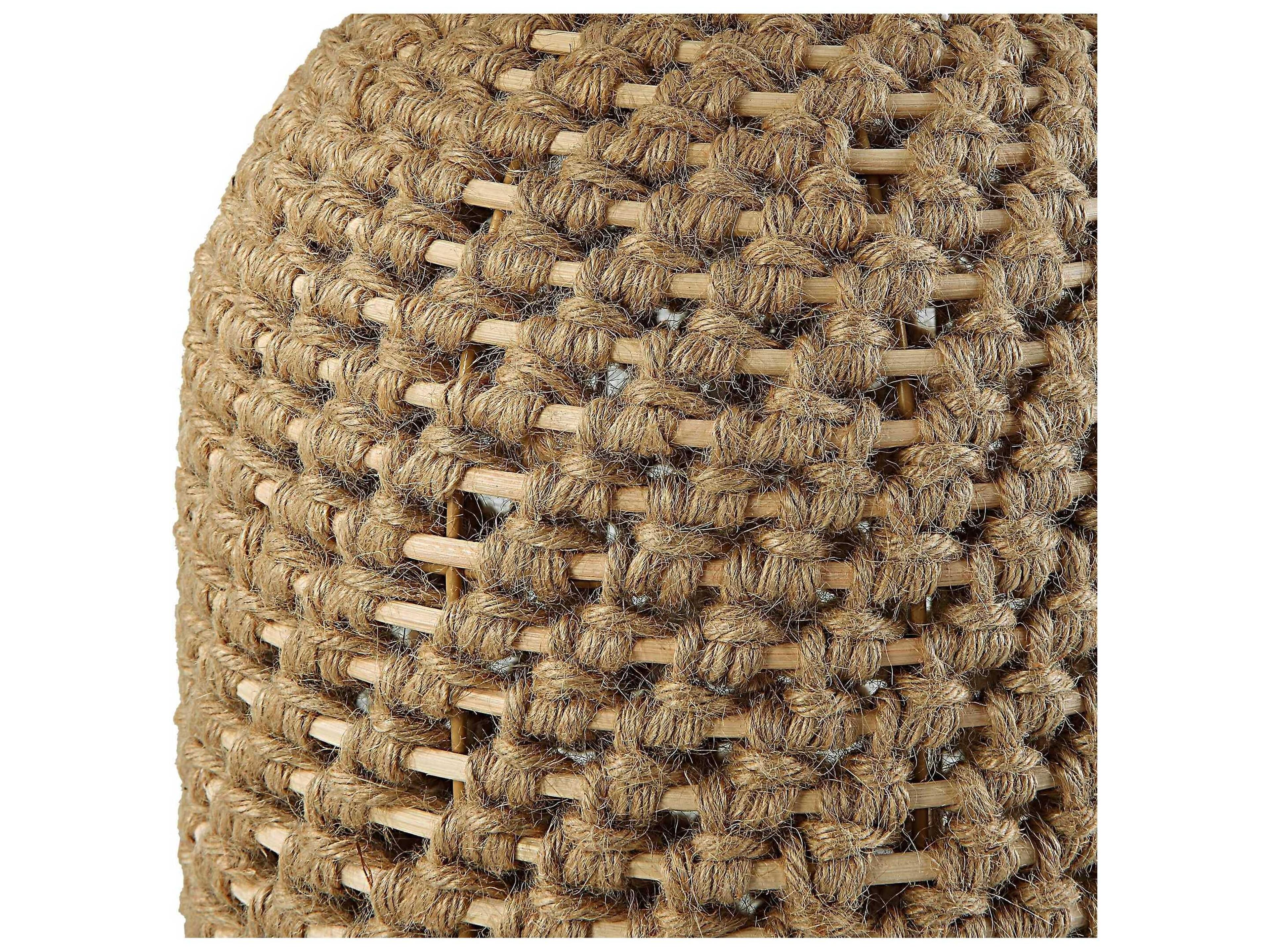 Uttermost Kendari Natural Round Drum Hardback Brown Table Lamp