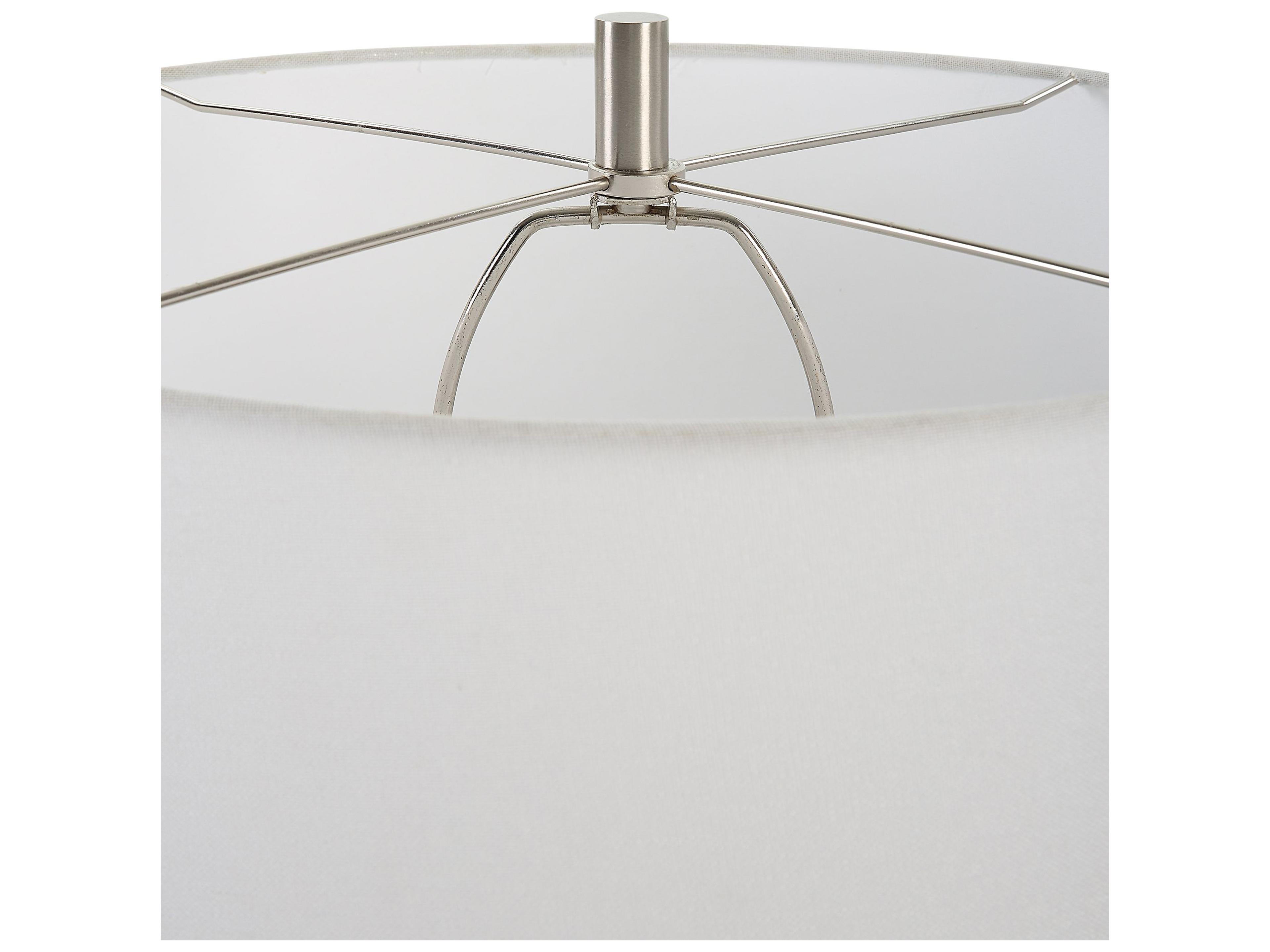 Uttermost Jubilee Sky Blue Round Hardback Shade Buffet Lamp