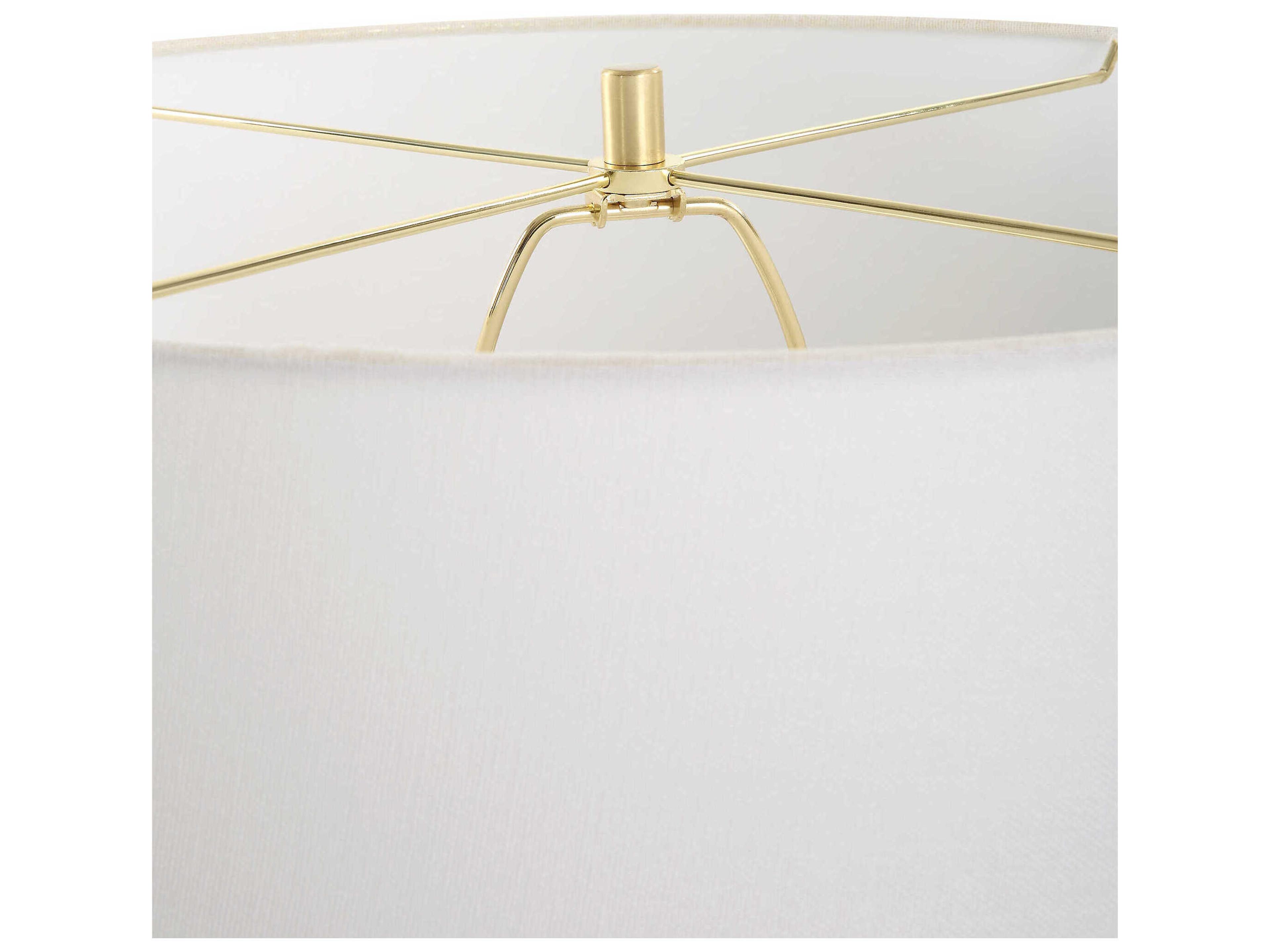 Uttermost Adelaide Chalk White Round Hardback Buffet Lamp