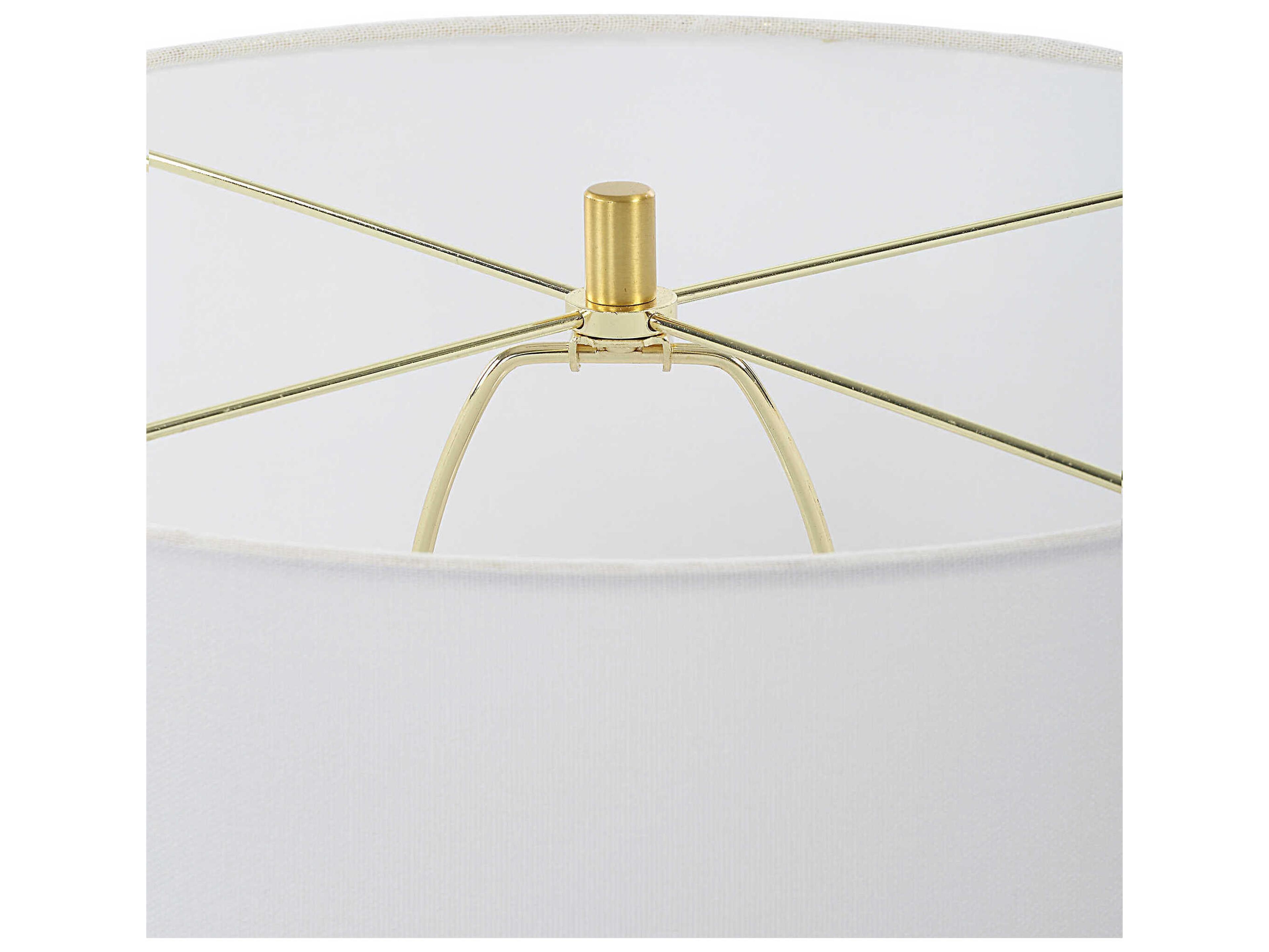 Uttermost Emerie Chalk White Round Hardback Buffet Lamp