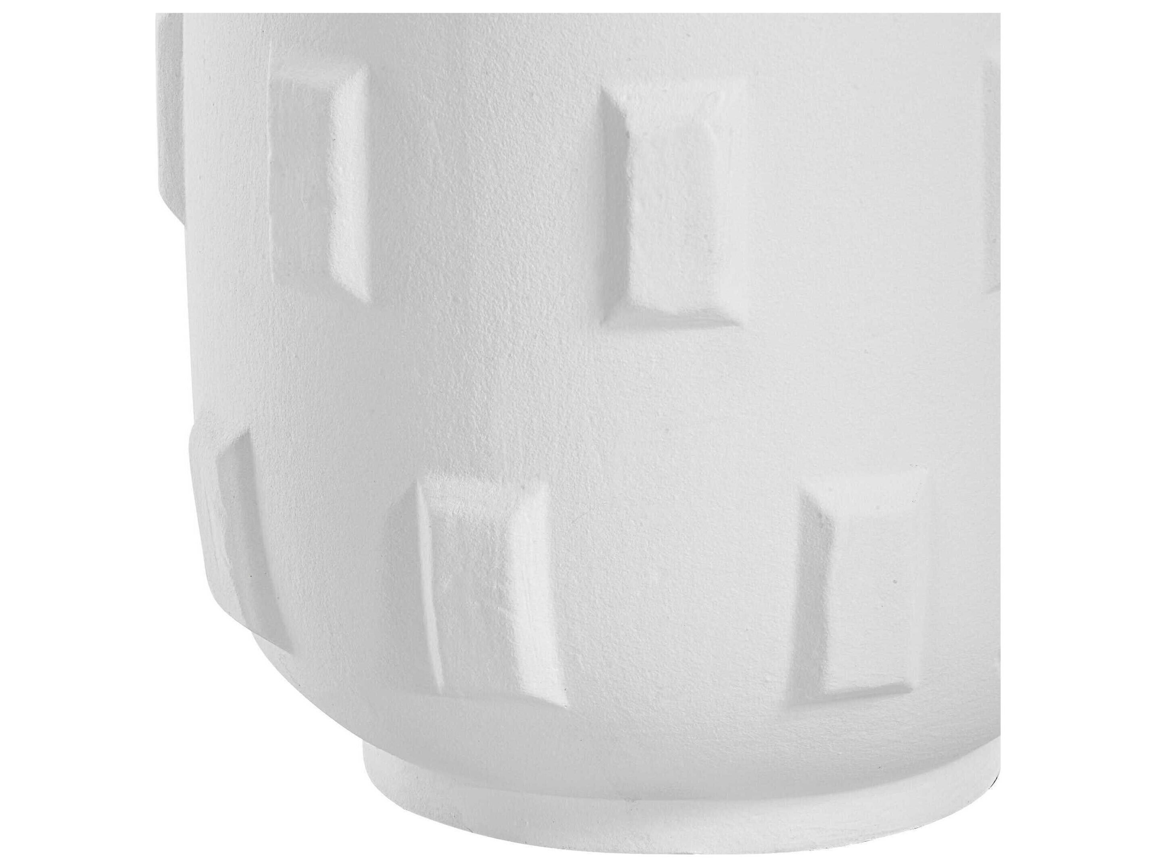 Uttermost Emerie Chalk White Round Hardback Buffet Lamp