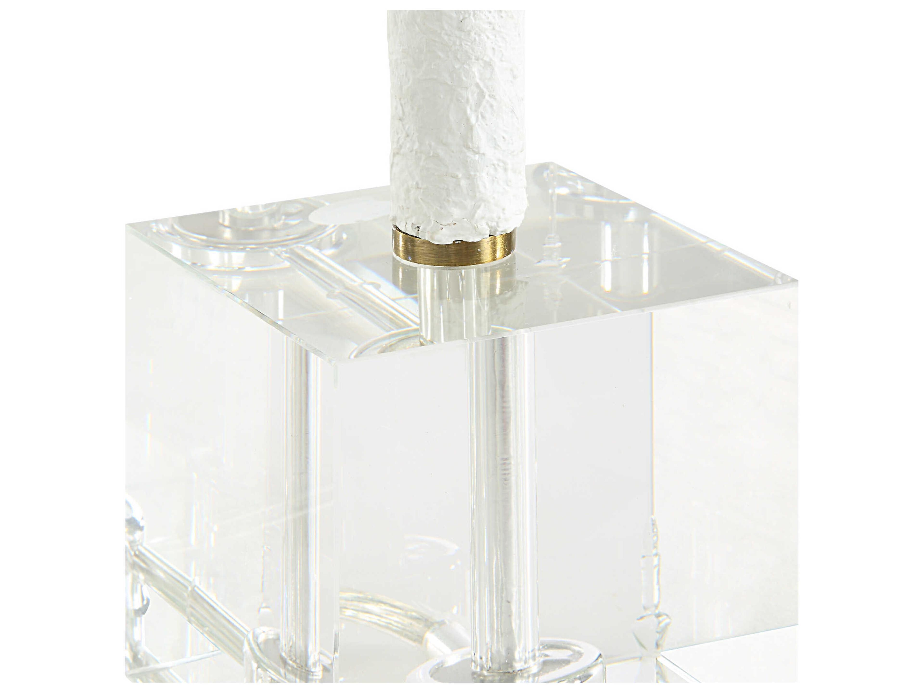 Uttermost Helena Chalk White Round Drum Hardback Buffet Lamp