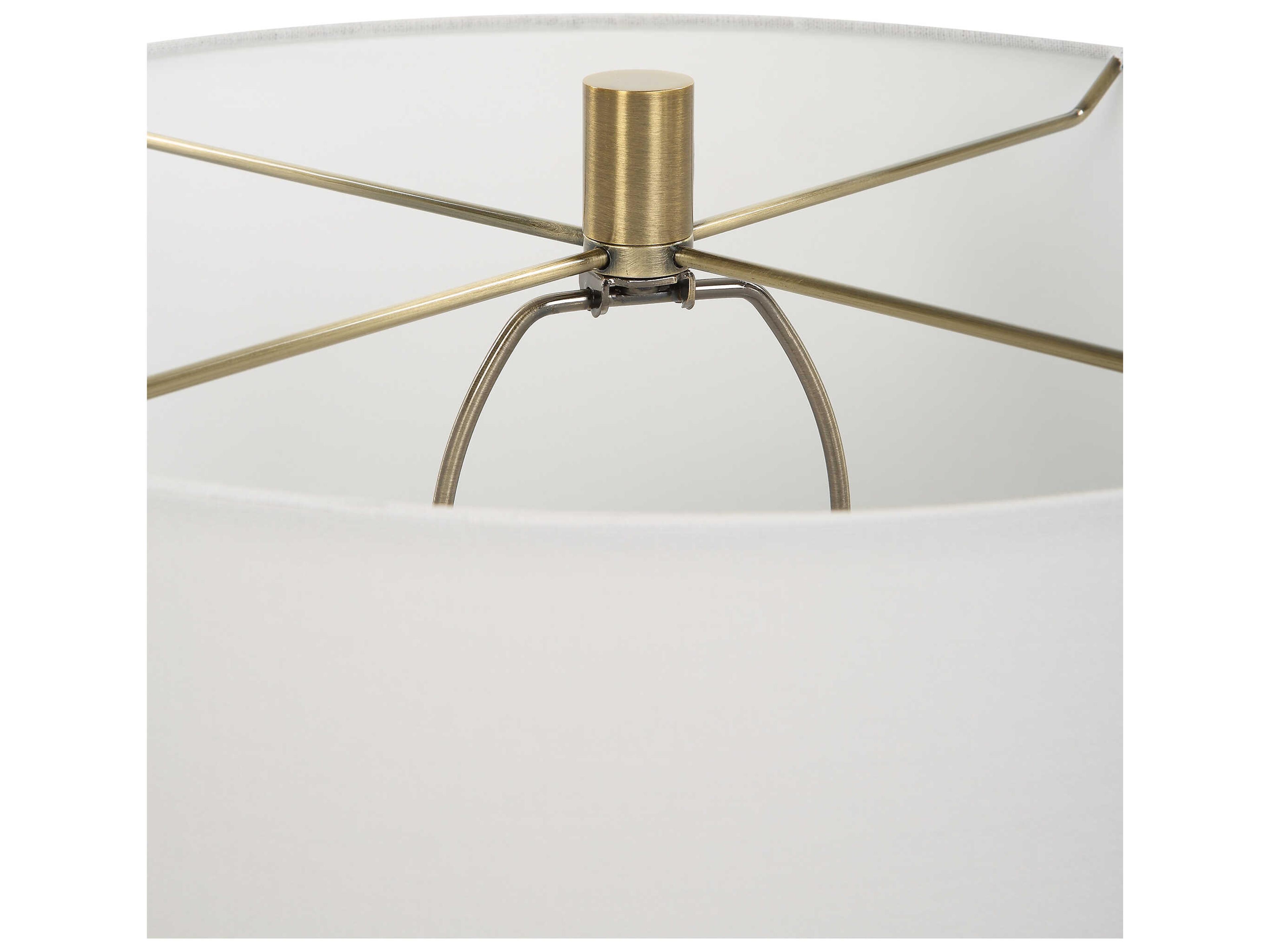 Uttermost Caviar Matte Black Round Drum Hardback Buffet Lamp