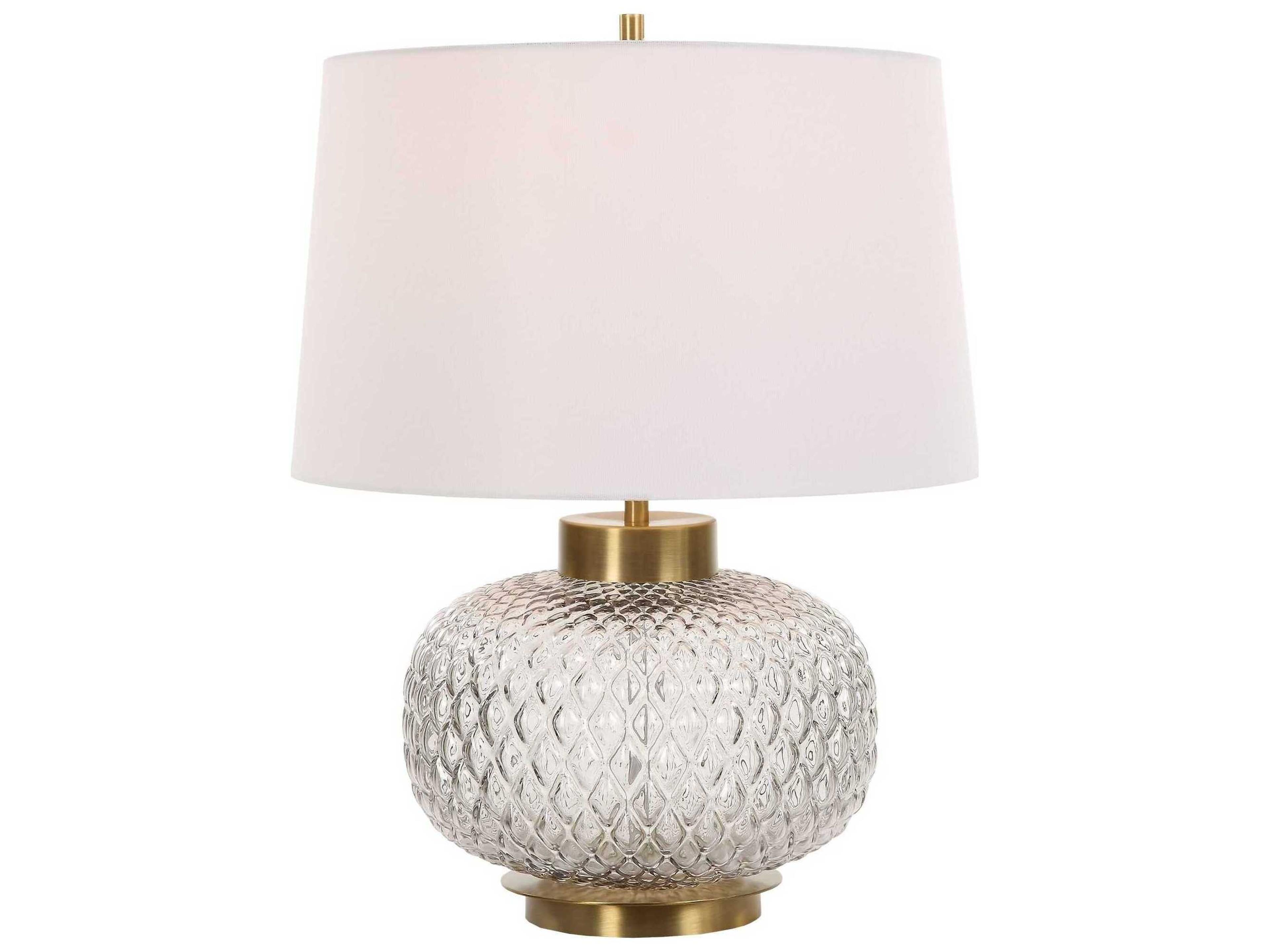 Uttermost Estelle Round Drum Hardback Gray Table Lamp