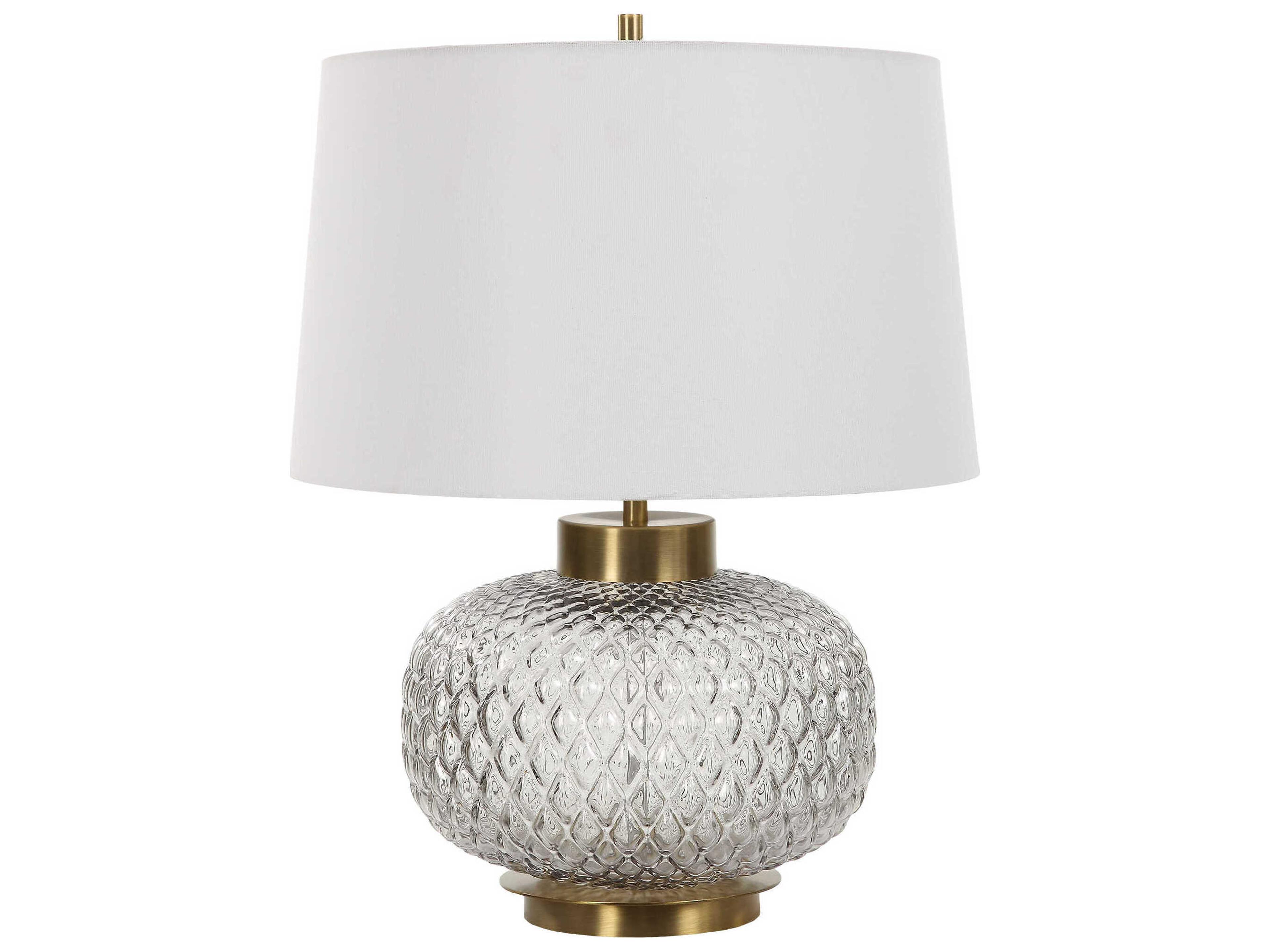 Uttermost Estelle Round Drum Hardback Gray Table Lamp