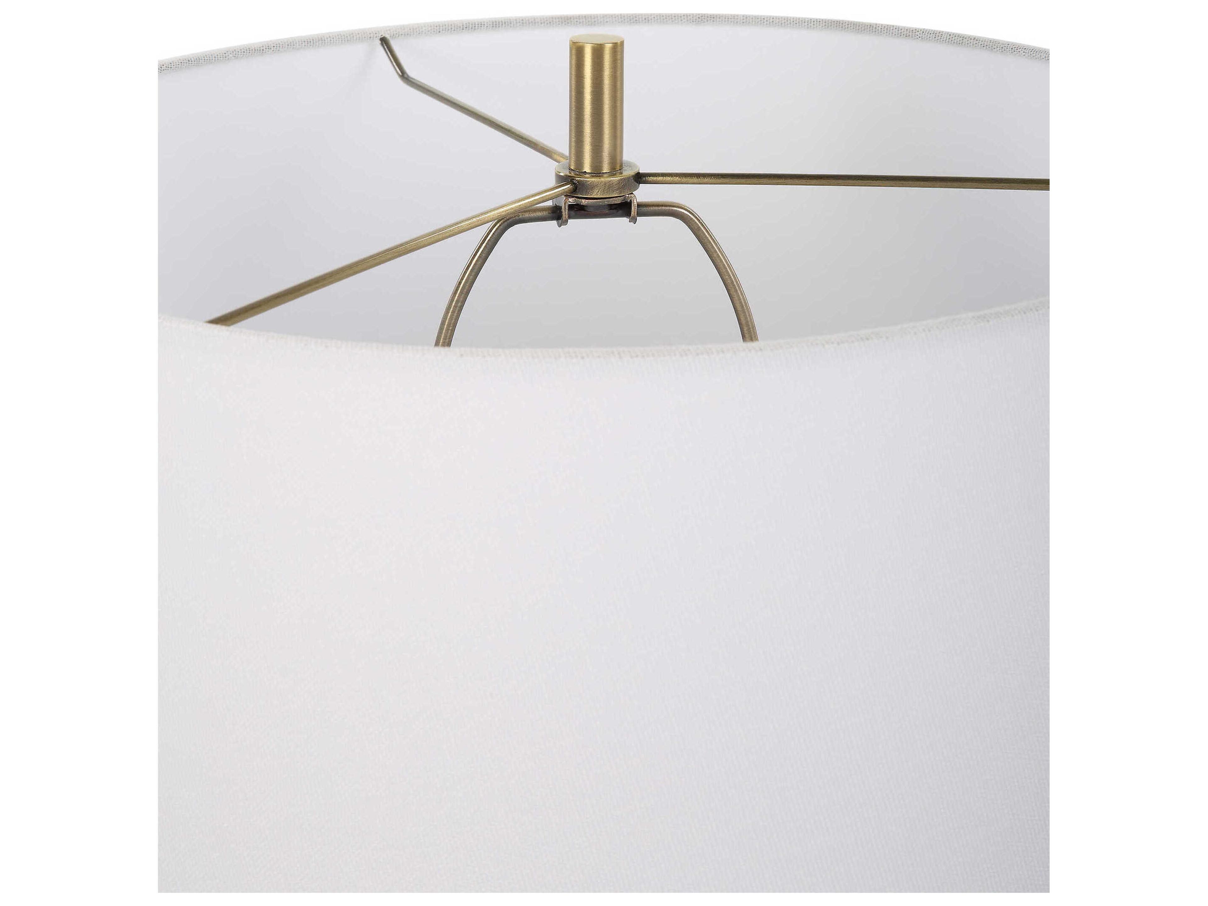 Uttermost Estelle Round Drum Hardback Gray Table Lamp