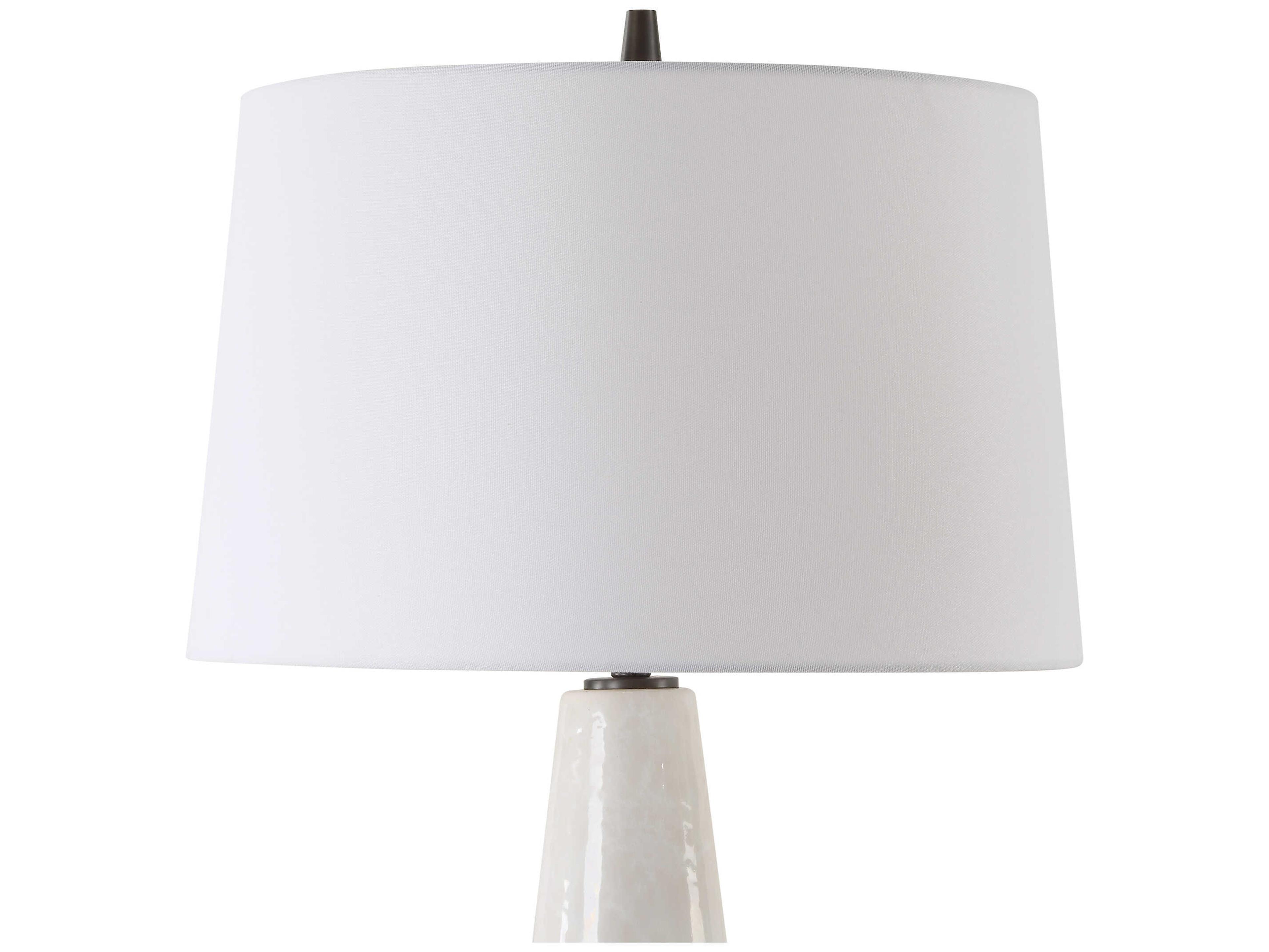 Uttermost Loire Tapered Round Hardback White Buffet Lamp