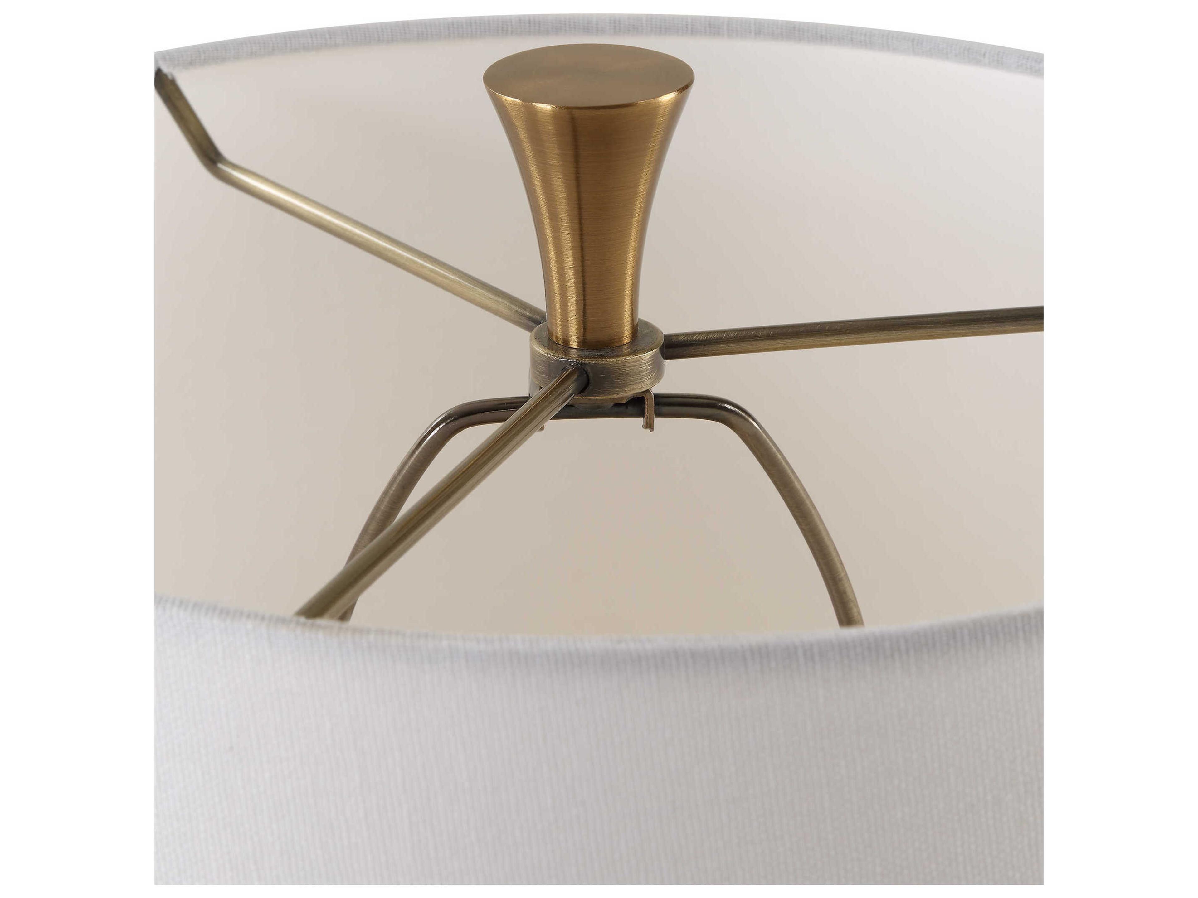 Uttermost Colette Ivory Round Hardback White Buffet Lamp