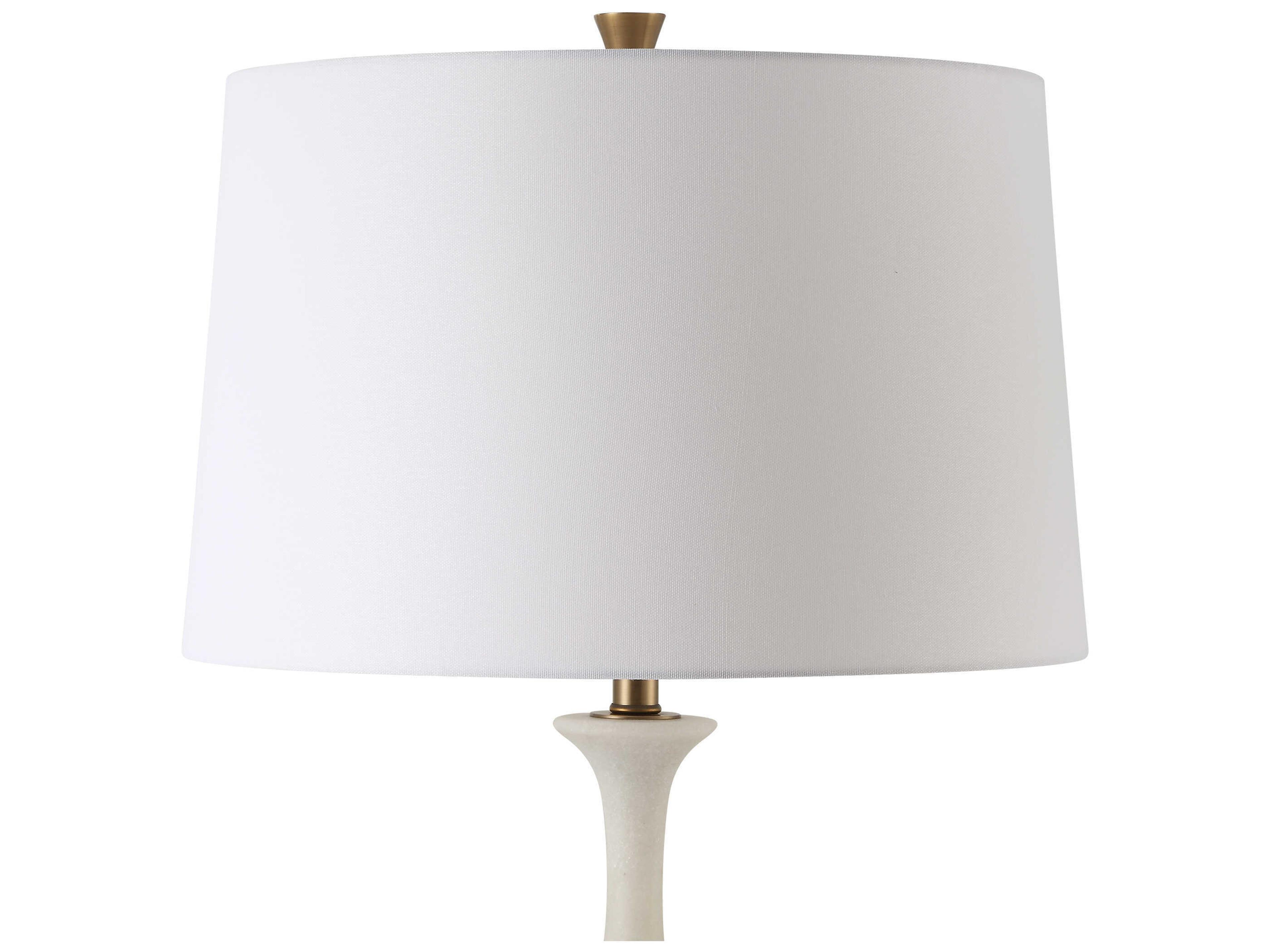 Uttermost Colette Ivory Round Hardback White Floor Lamp