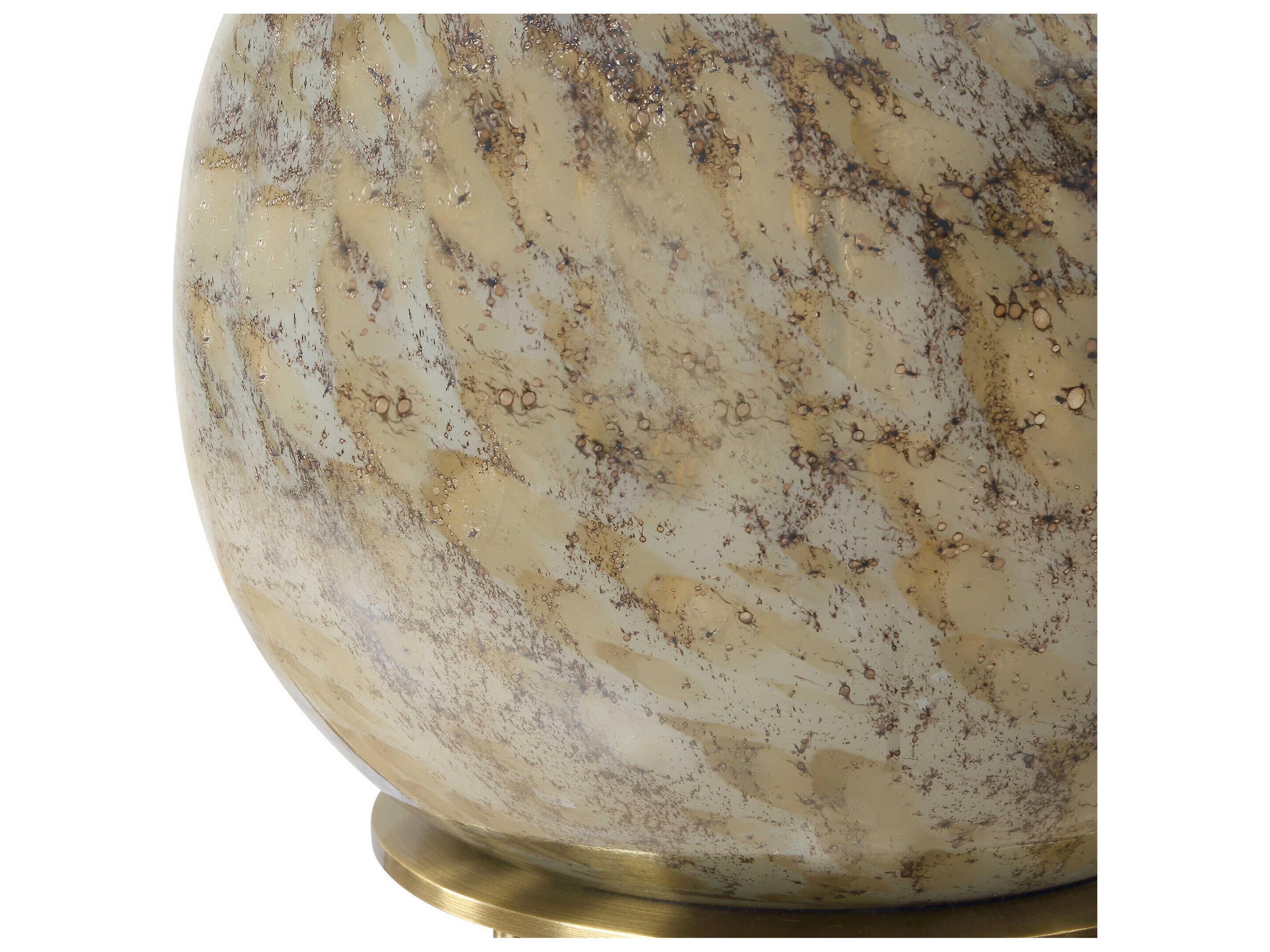 Uttermost Rhine Light Dark Brown Round Drum Hardback Buffet Lamp