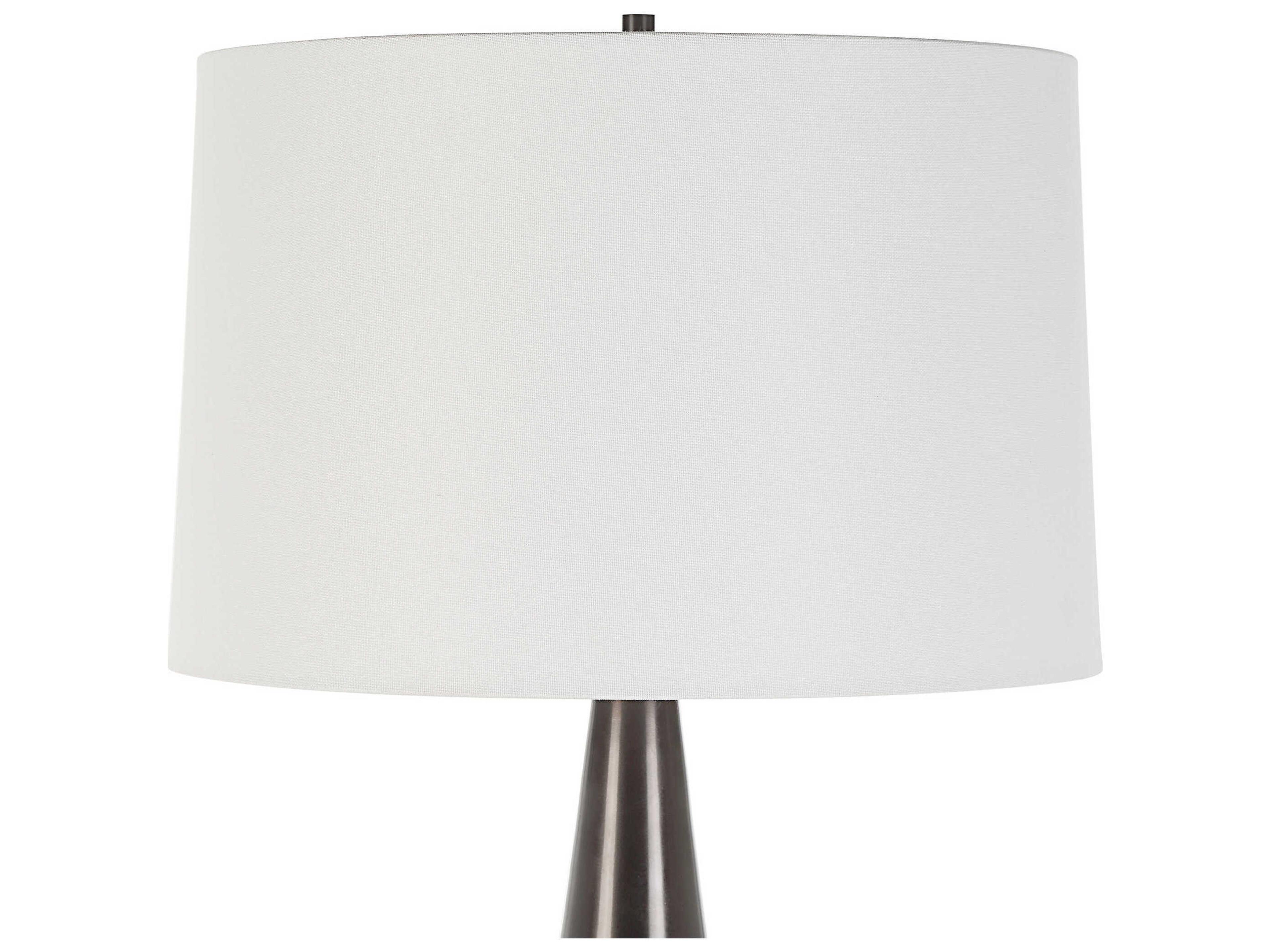 Uttermost Fralin White Round Hardback Buffet Lamp