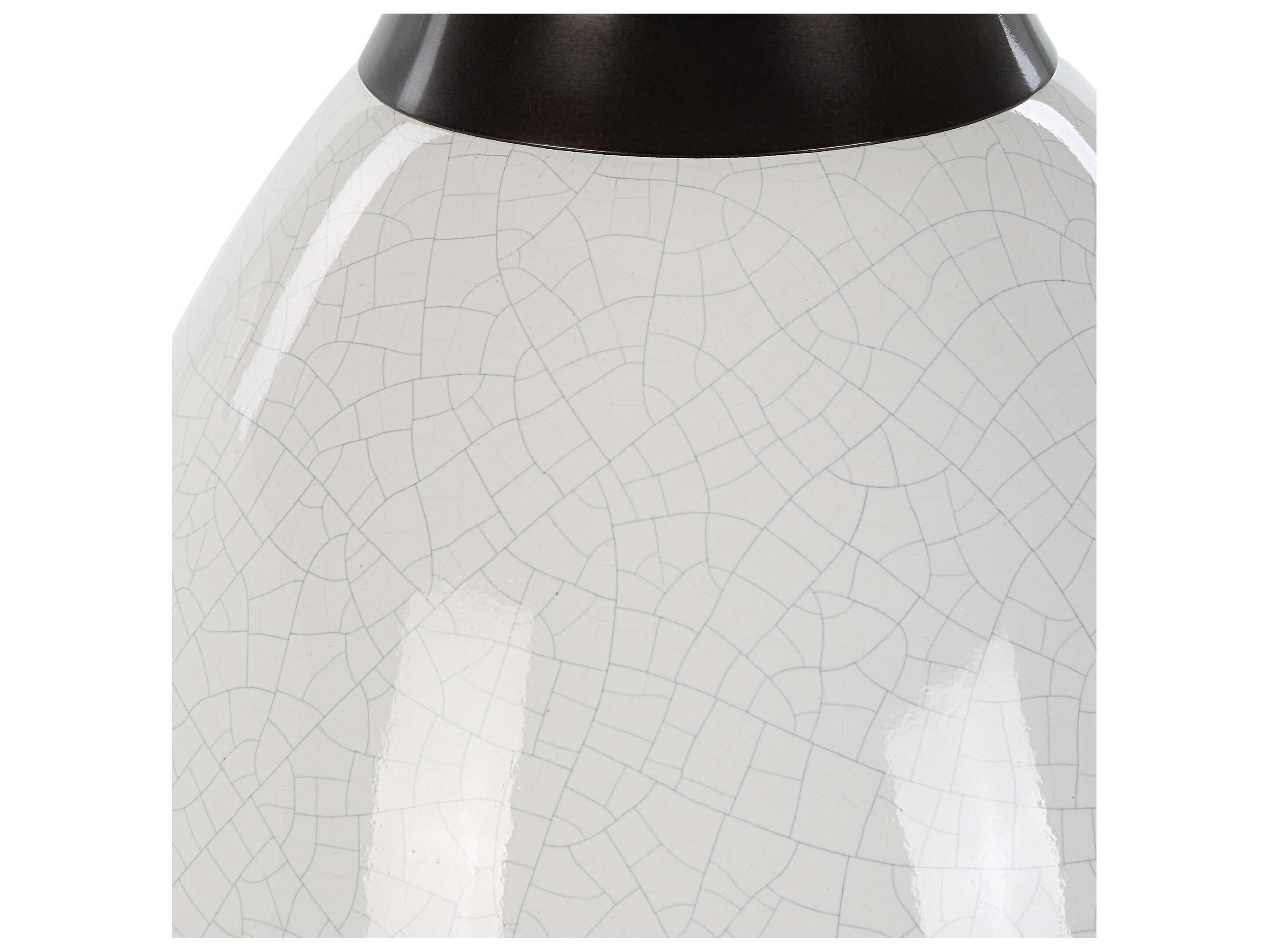 Uttermost Fralin White Round Hardback Buffet Lamp