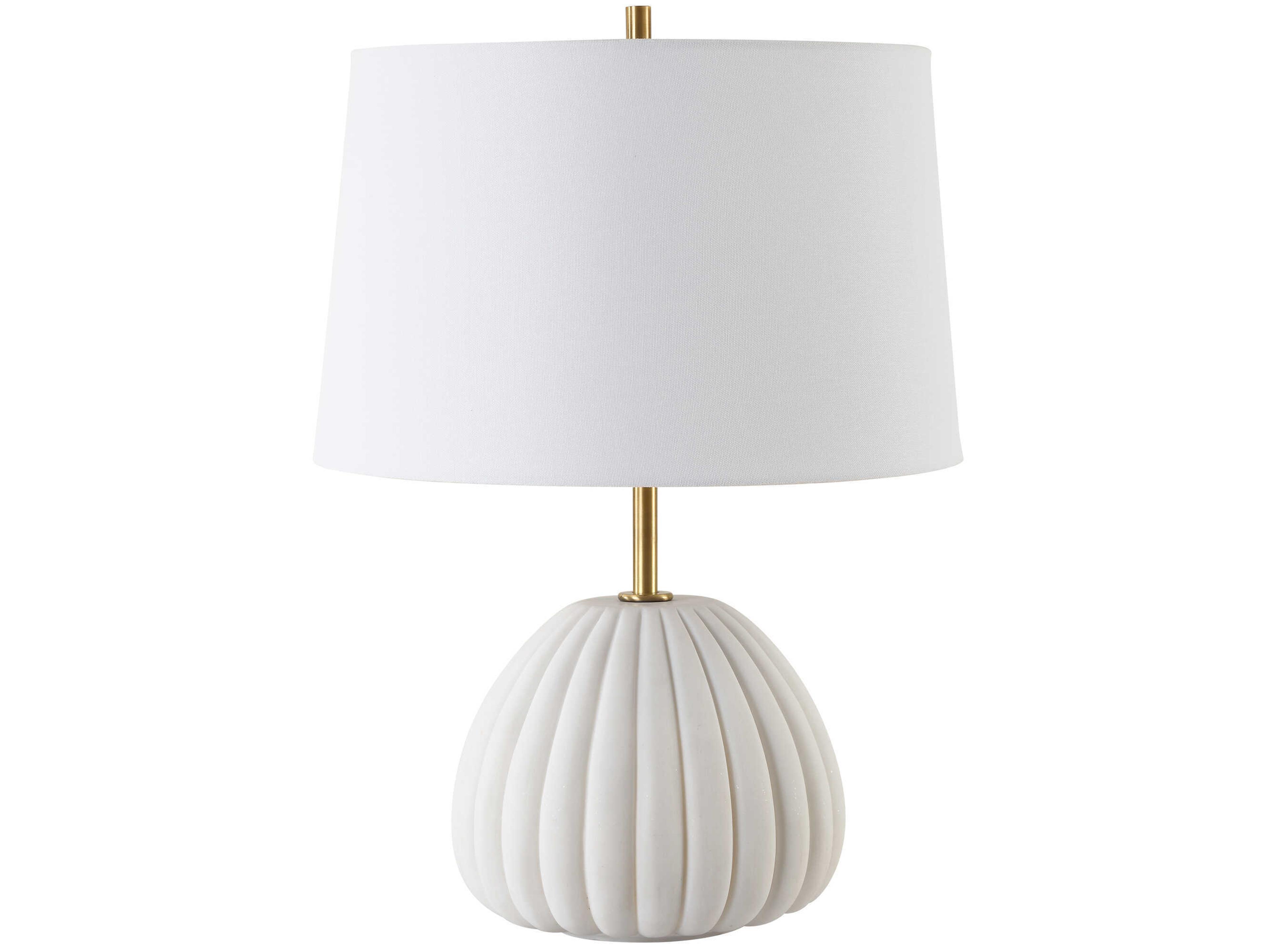 Uttermost Lynna Ivory Round Hardback White Table Lamp