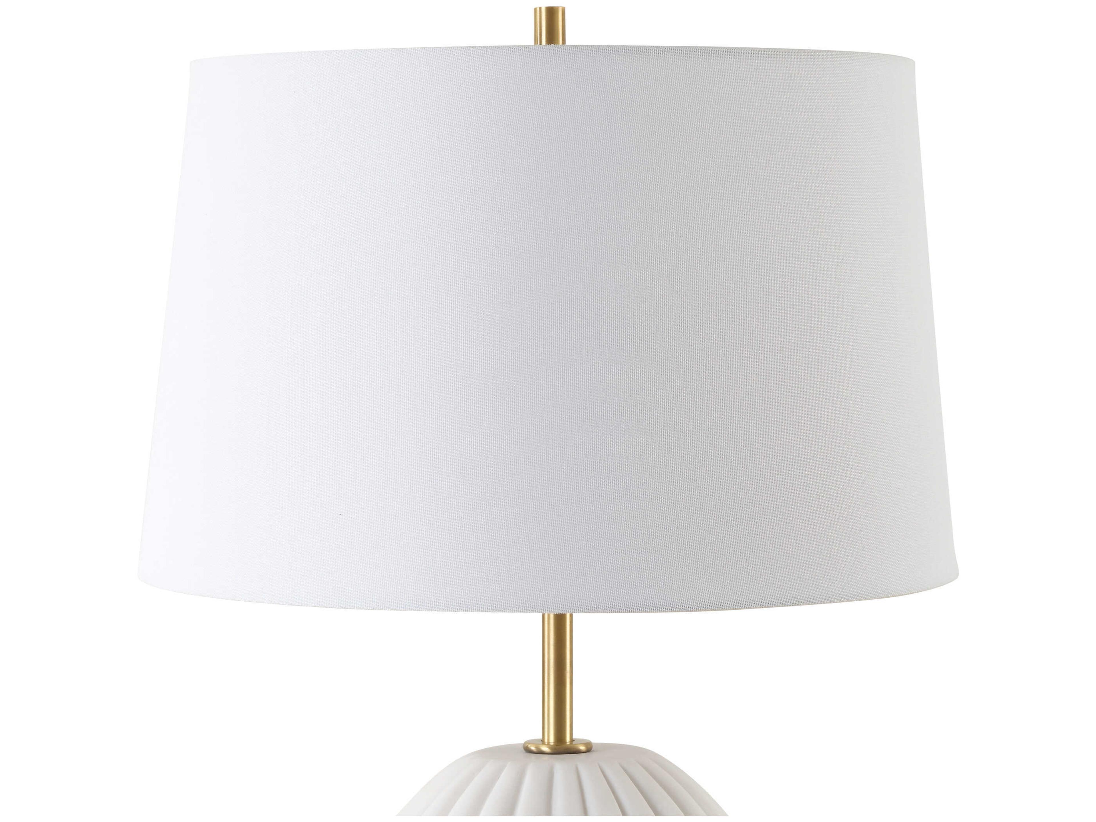 Uttermost Lynna Ivory Round Hardback White Table Lamp