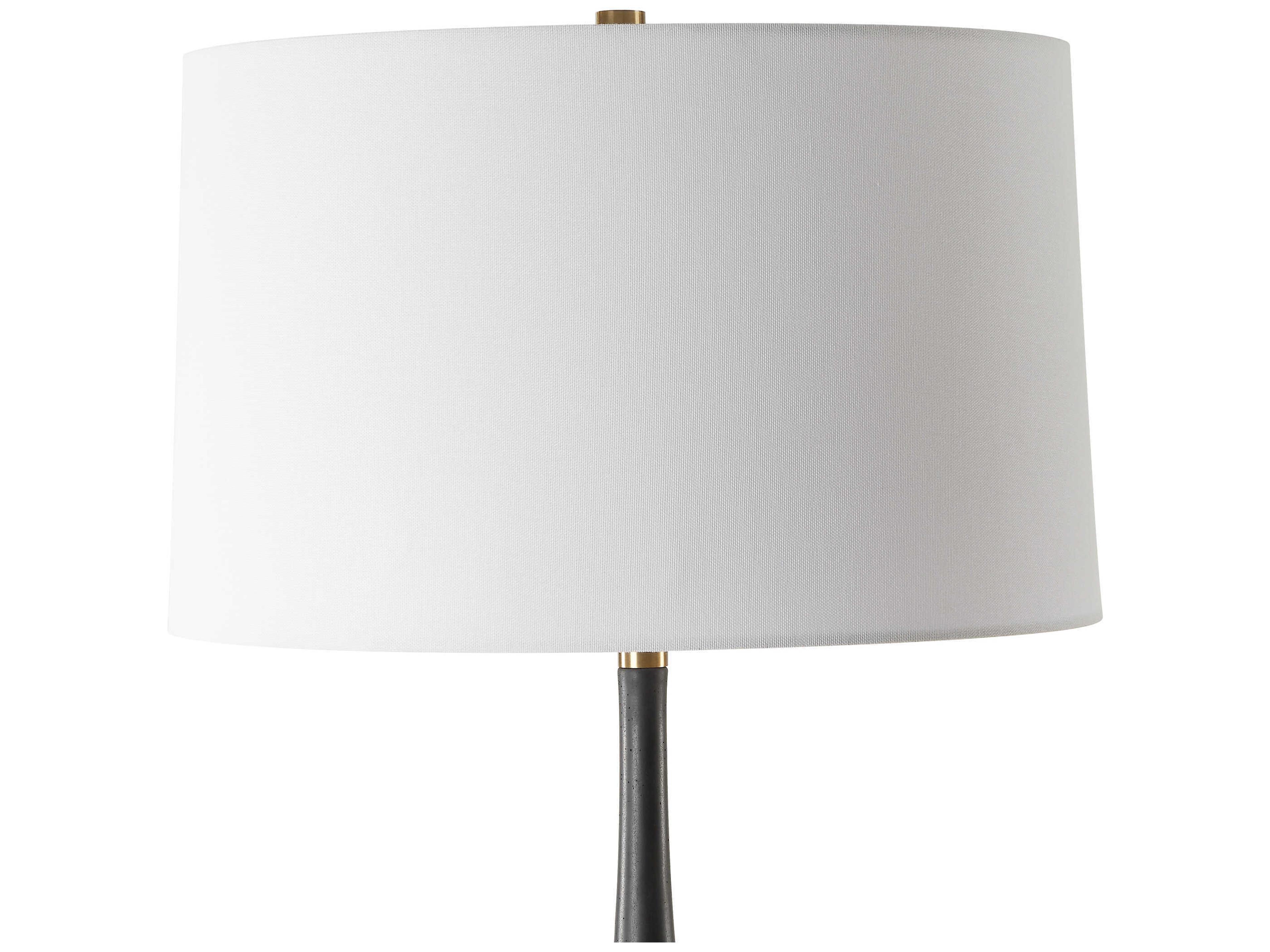 Uttermost Nocturnal Black Round Hardback Buffet Lamp