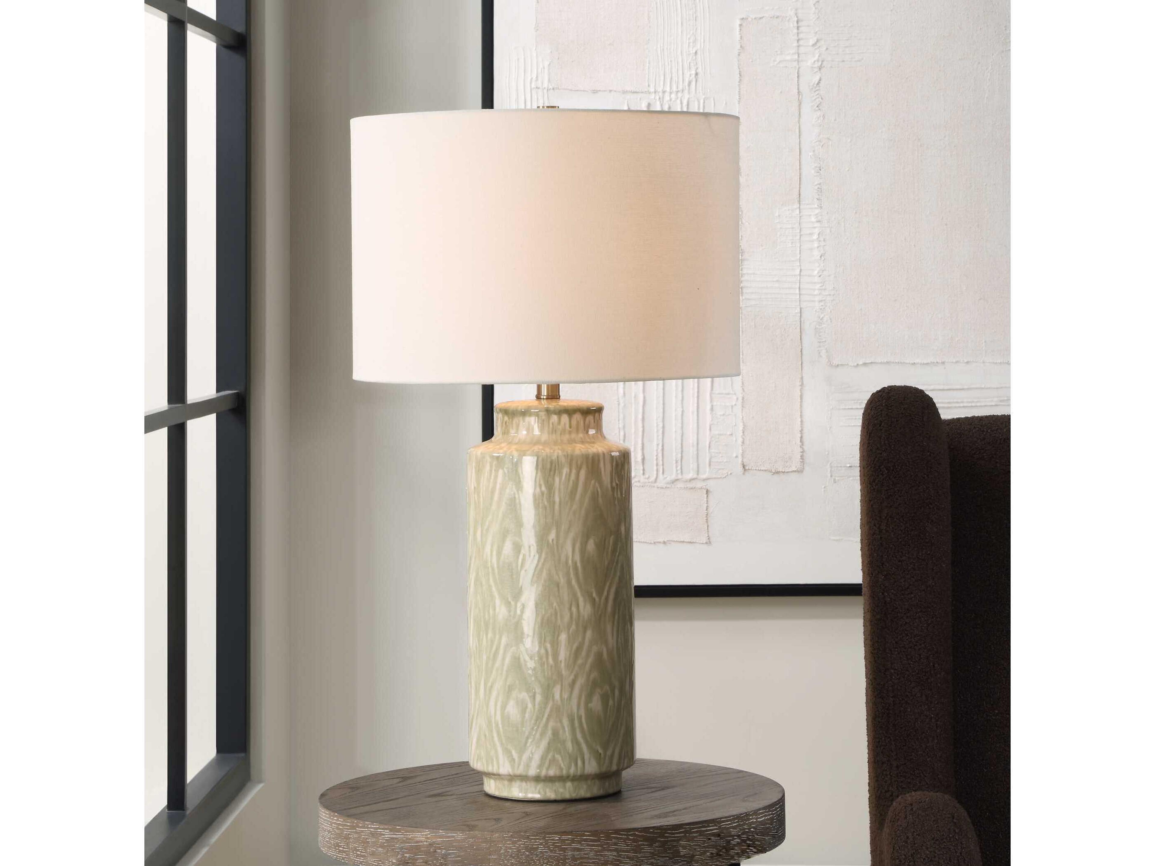 Uttermost Laurel Sage Green Buffet Lamp