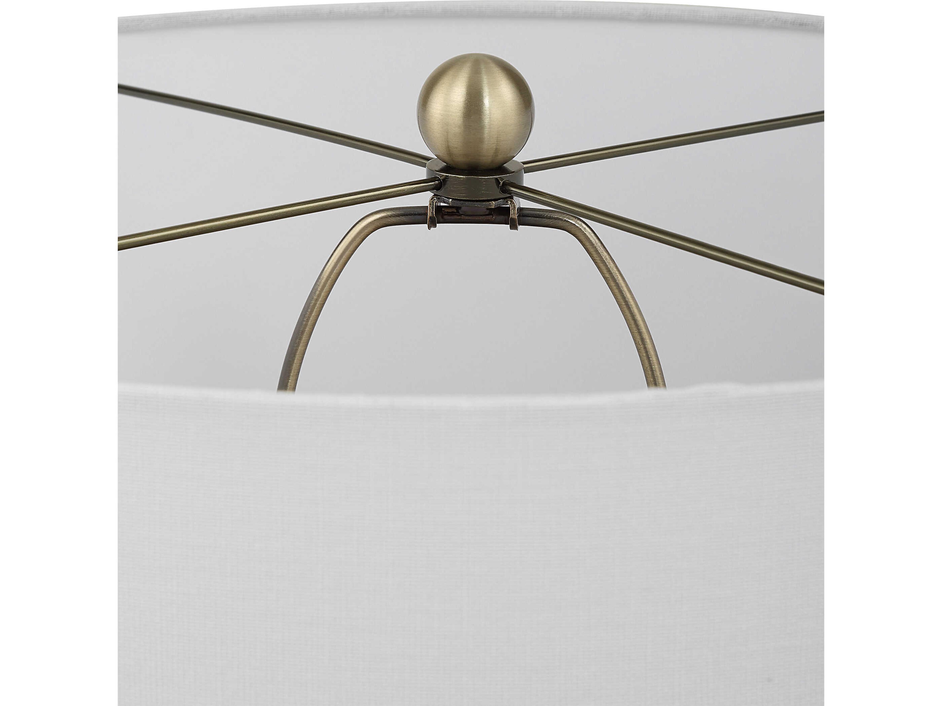 Uttermost Graphite Distressed Charcoal Gray Buffet Lamp