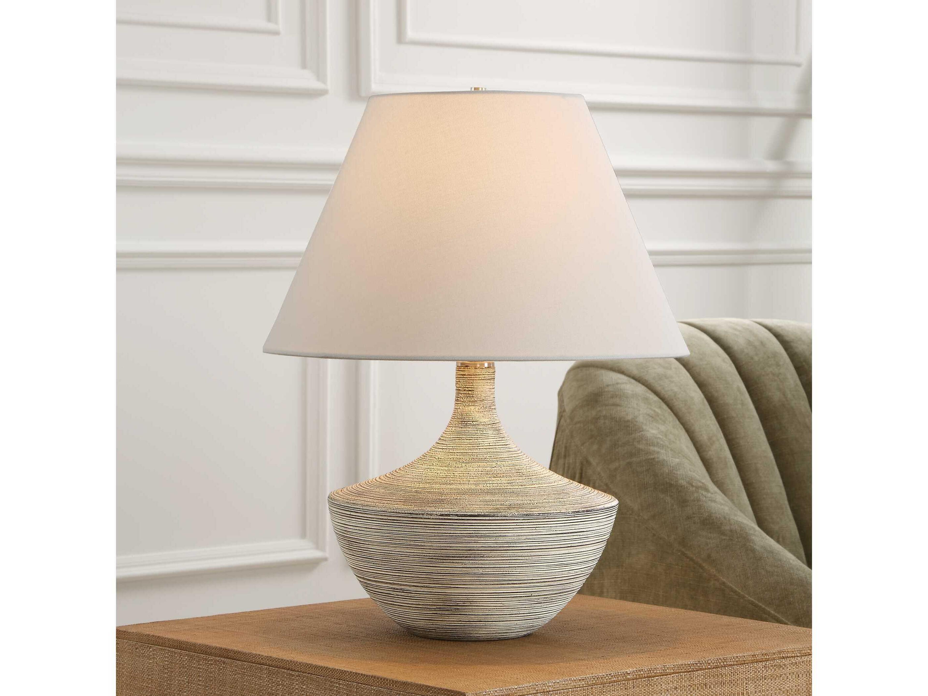 Uttermost Carafe Charcoal Round Hardback Gray Table Lamp