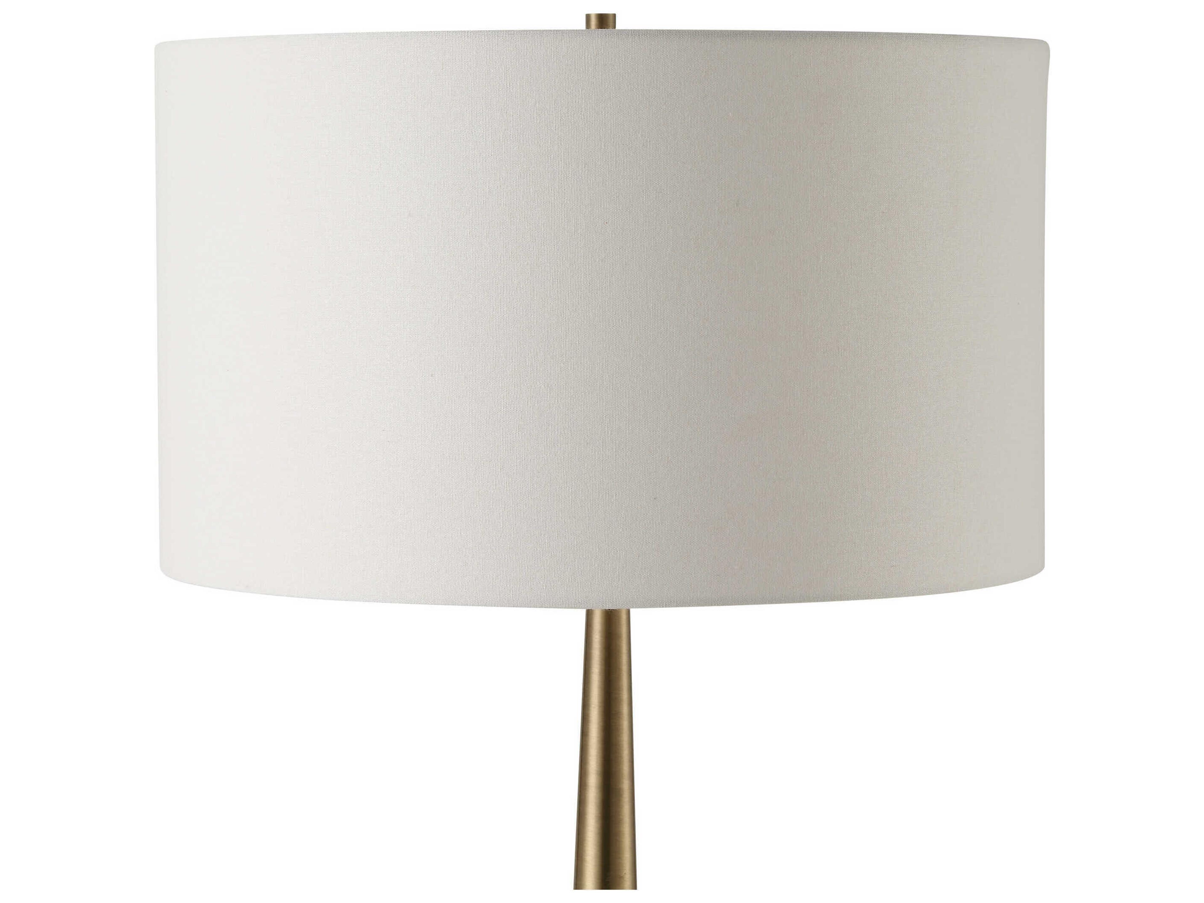 Uttermost Faro White Round Hardback Floor Lamp
