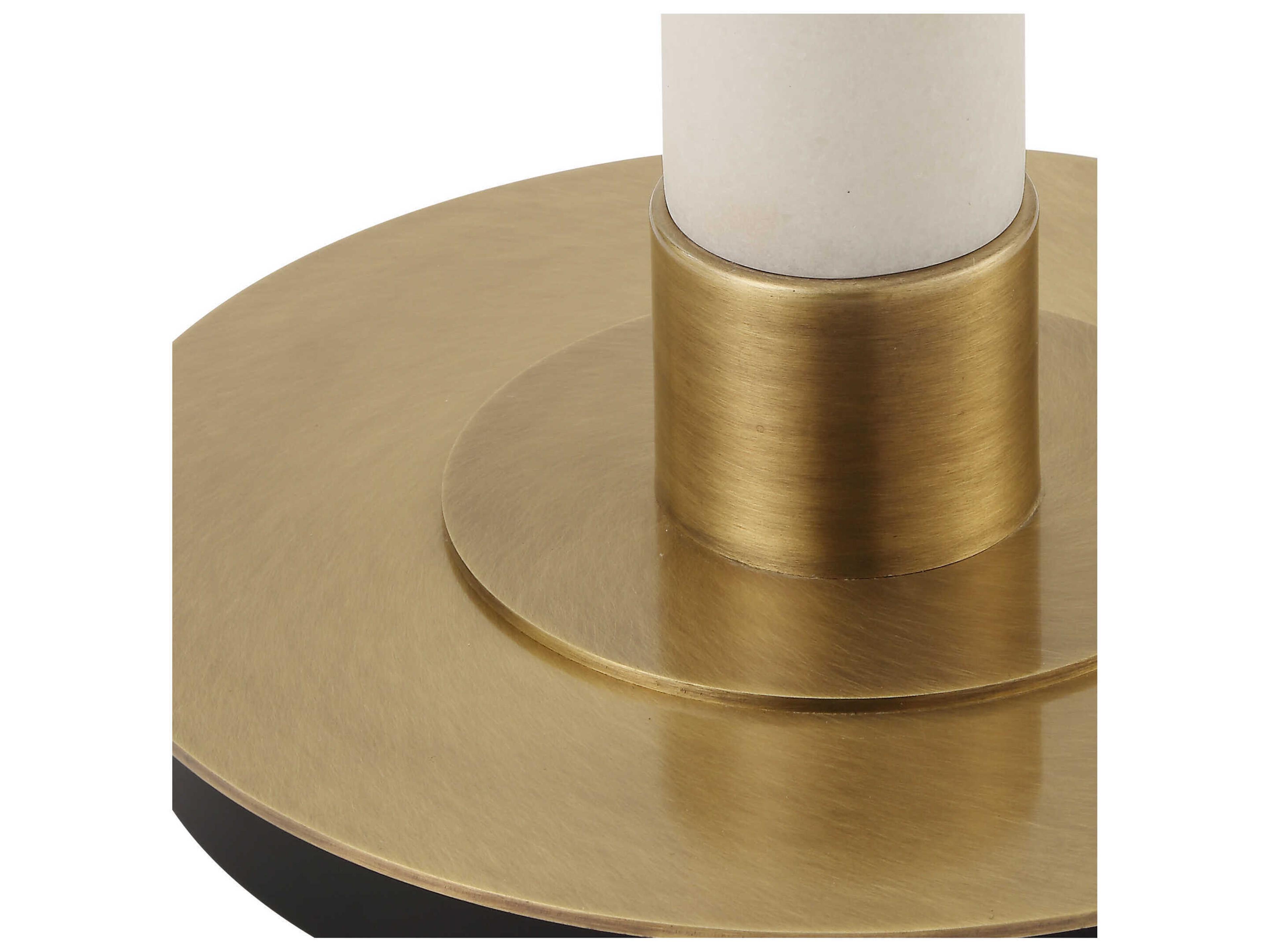 Uttermost Faro White Round Hardback Floor Lamp