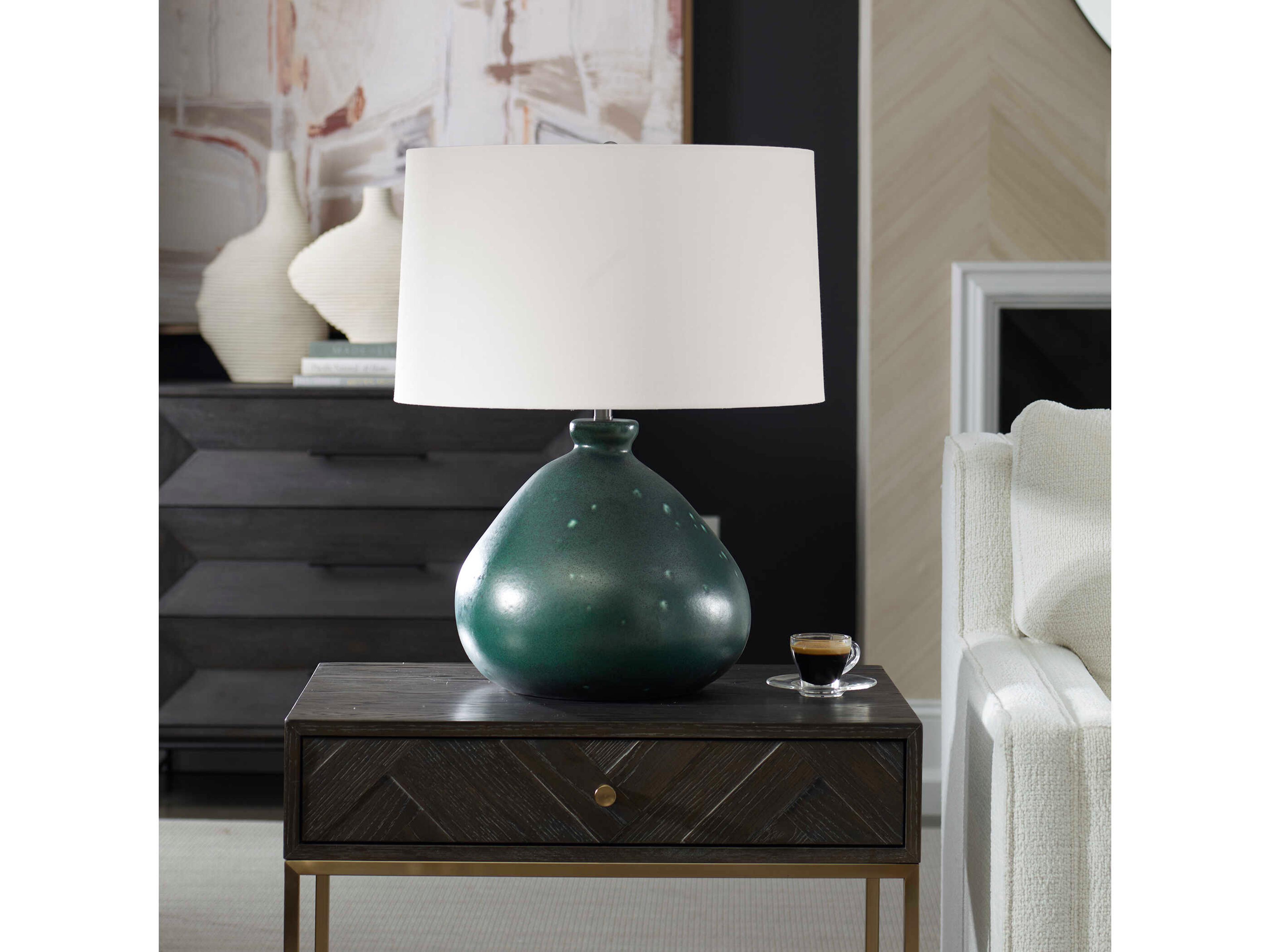 Uttermost Killarney Distressed Green Table Lamp